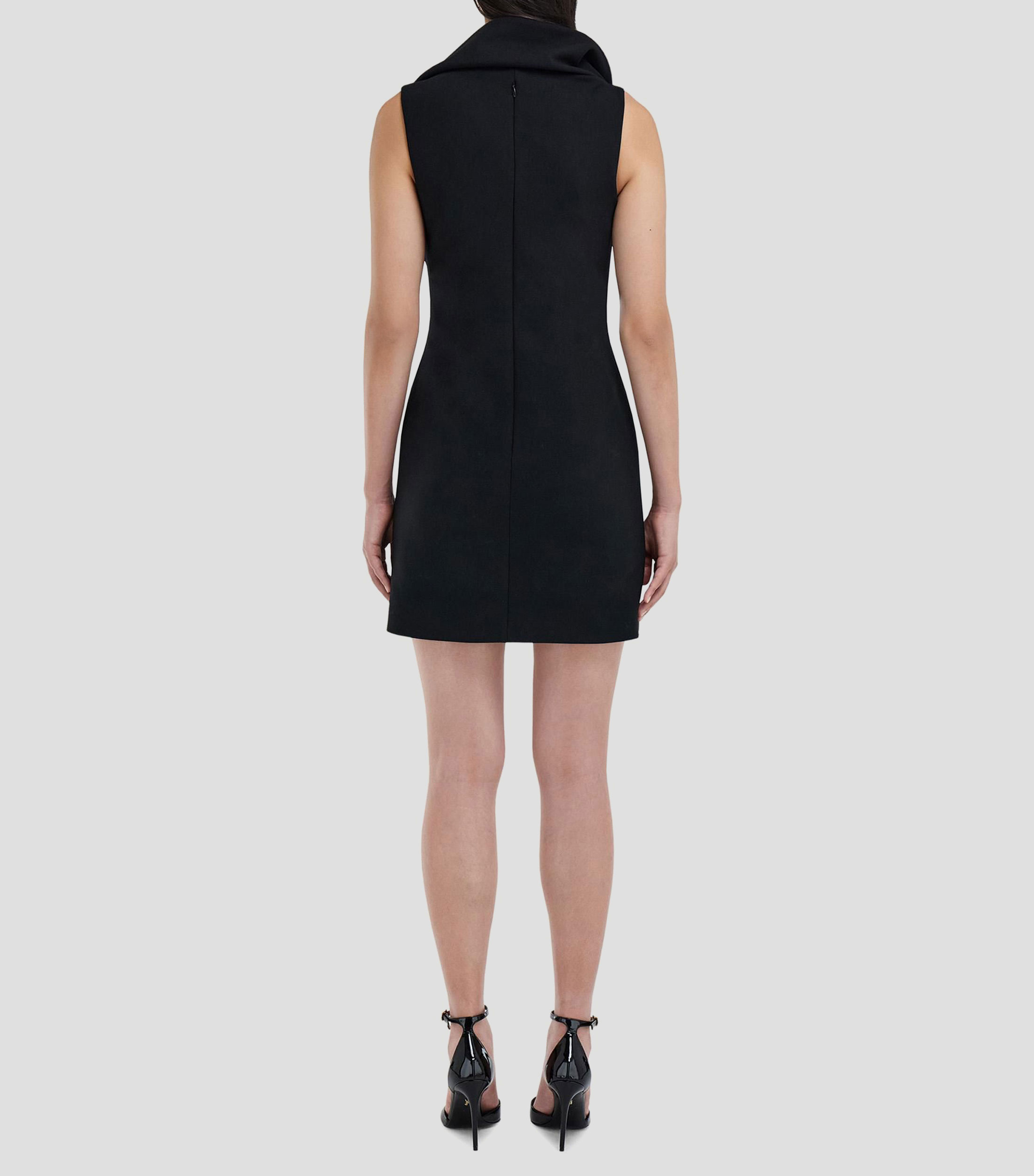 Vestido corto liso Mujer