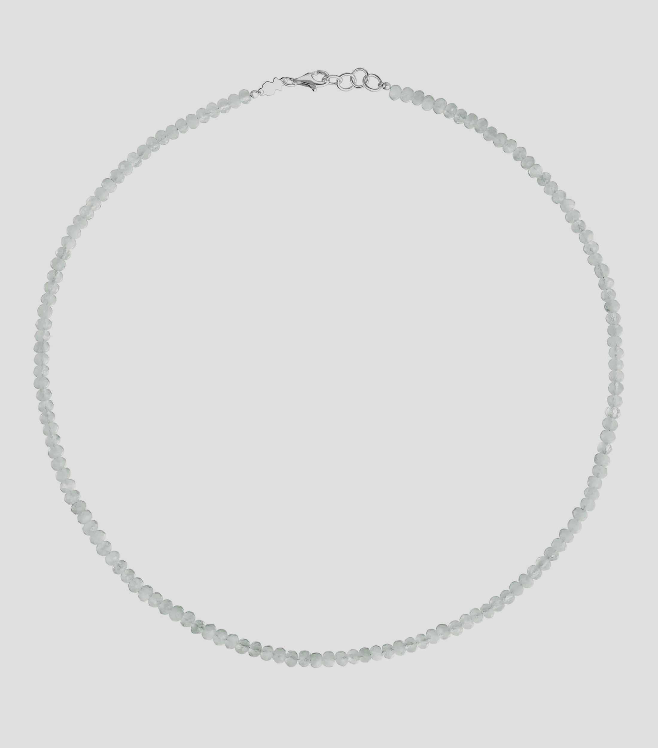 Collar en plata y piedra luna facetada Basic Colors Mujer