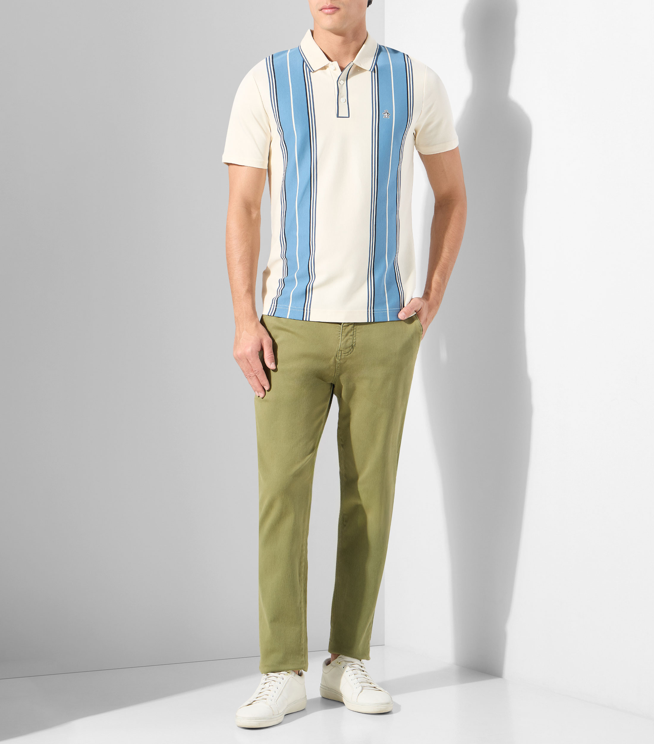 Playera tipo polo manga corta rayas Hombre