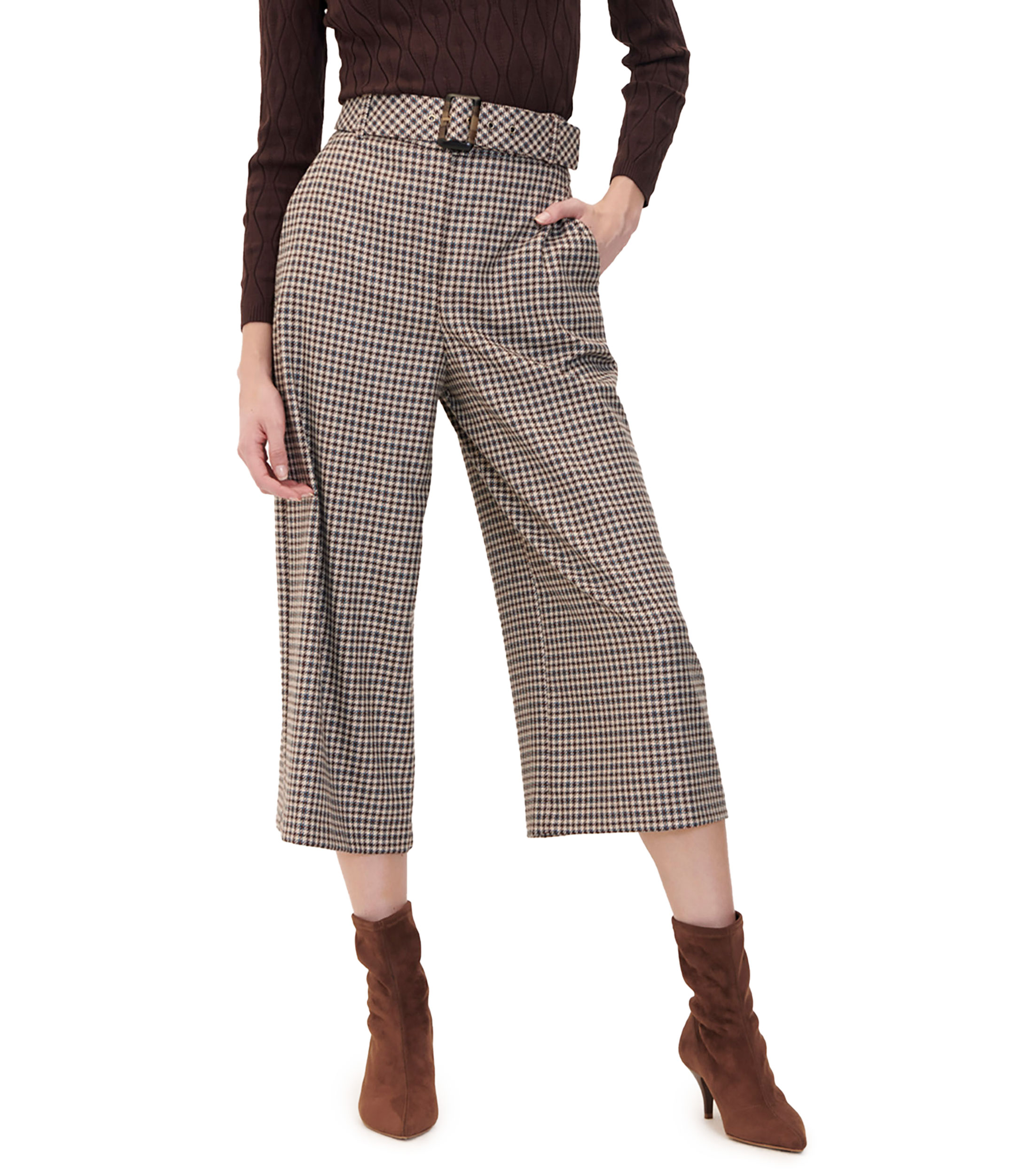Pantalón Culotte Cuadros Azul – Bgb