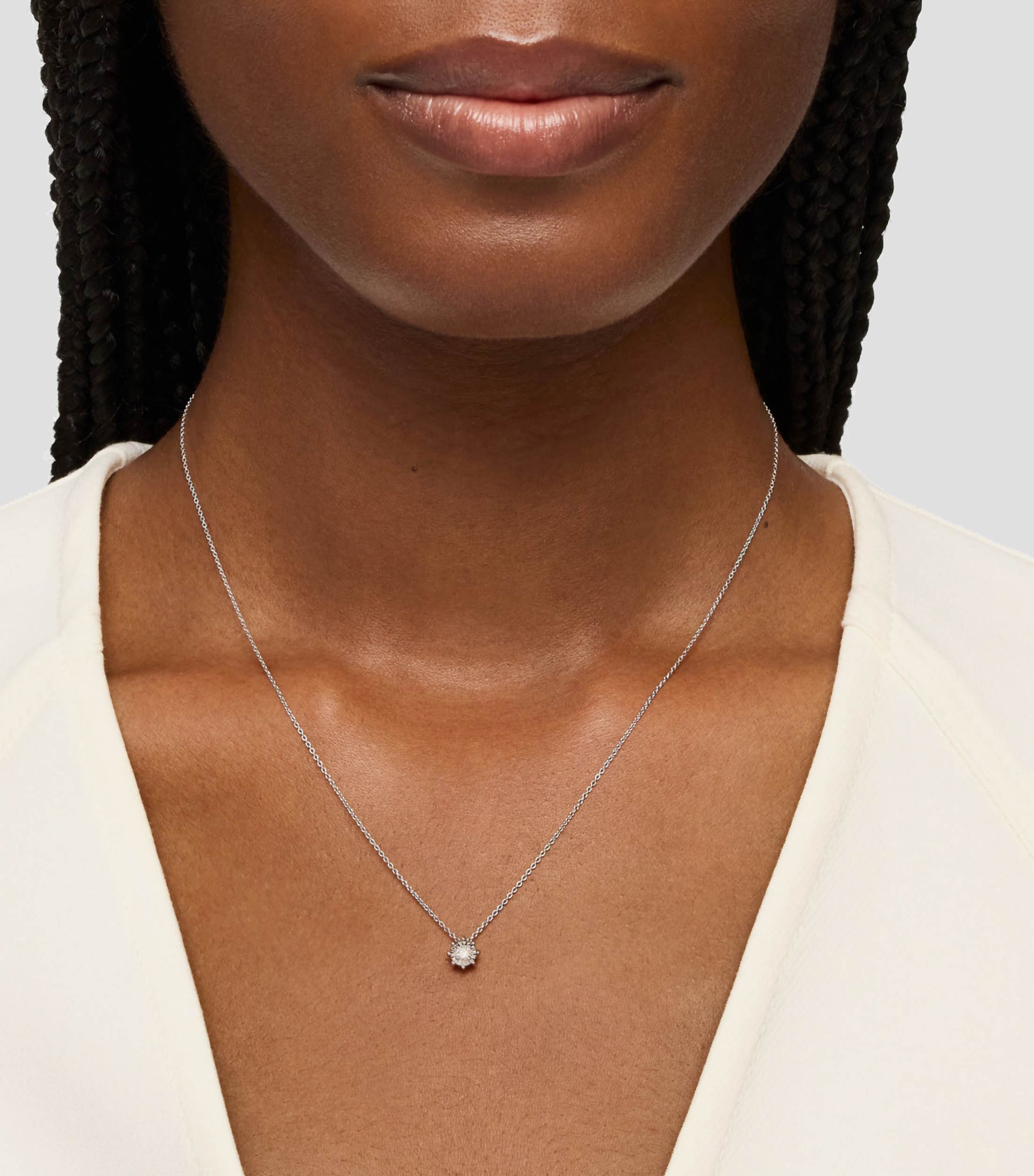Collar en oro blanco 18 kilates diamante Les Classiques Mujer