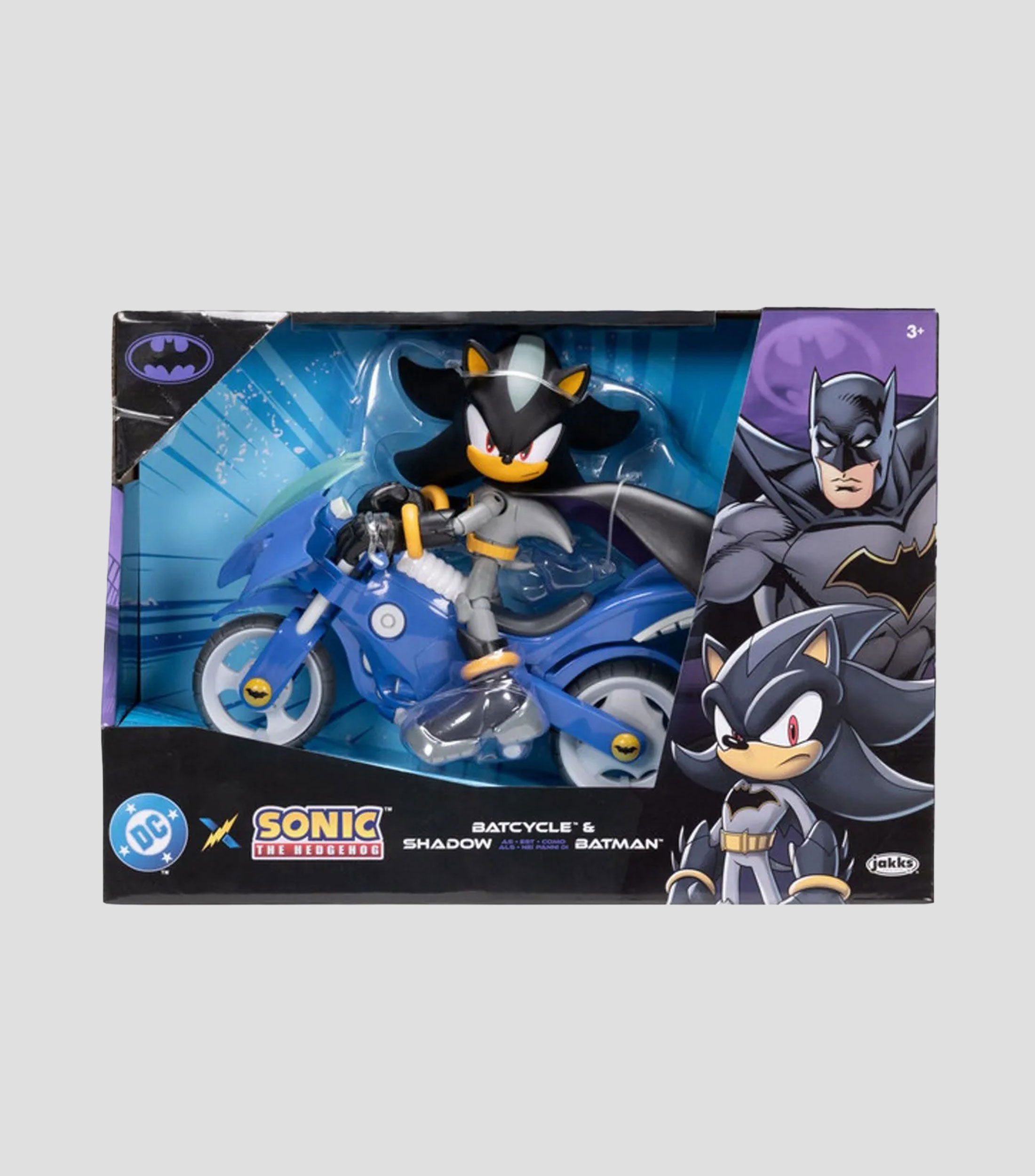 Figura de acción Sonic DC The Hedgehog - Batcycle & Shadow