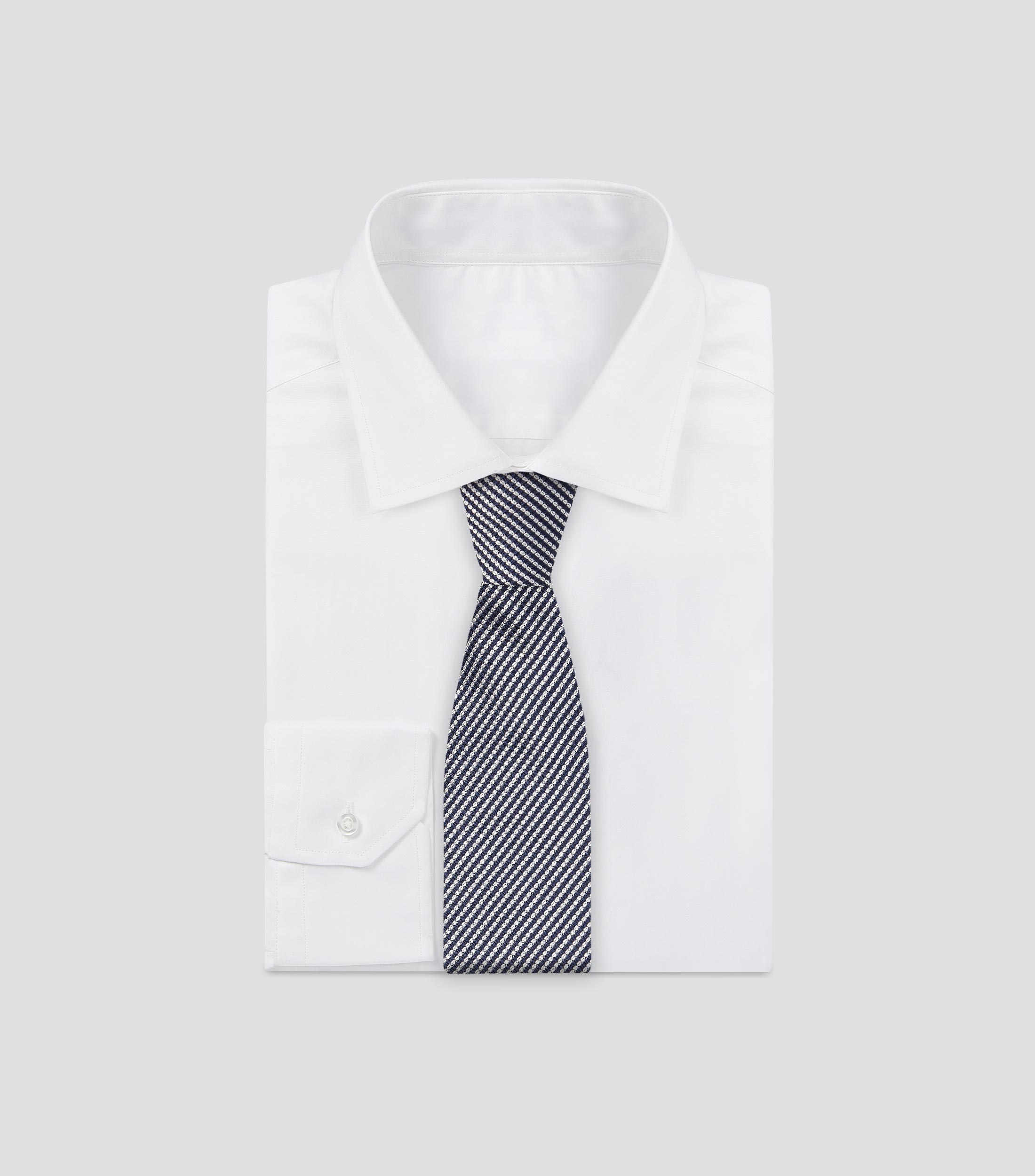Corbata ancha de seda a rayas