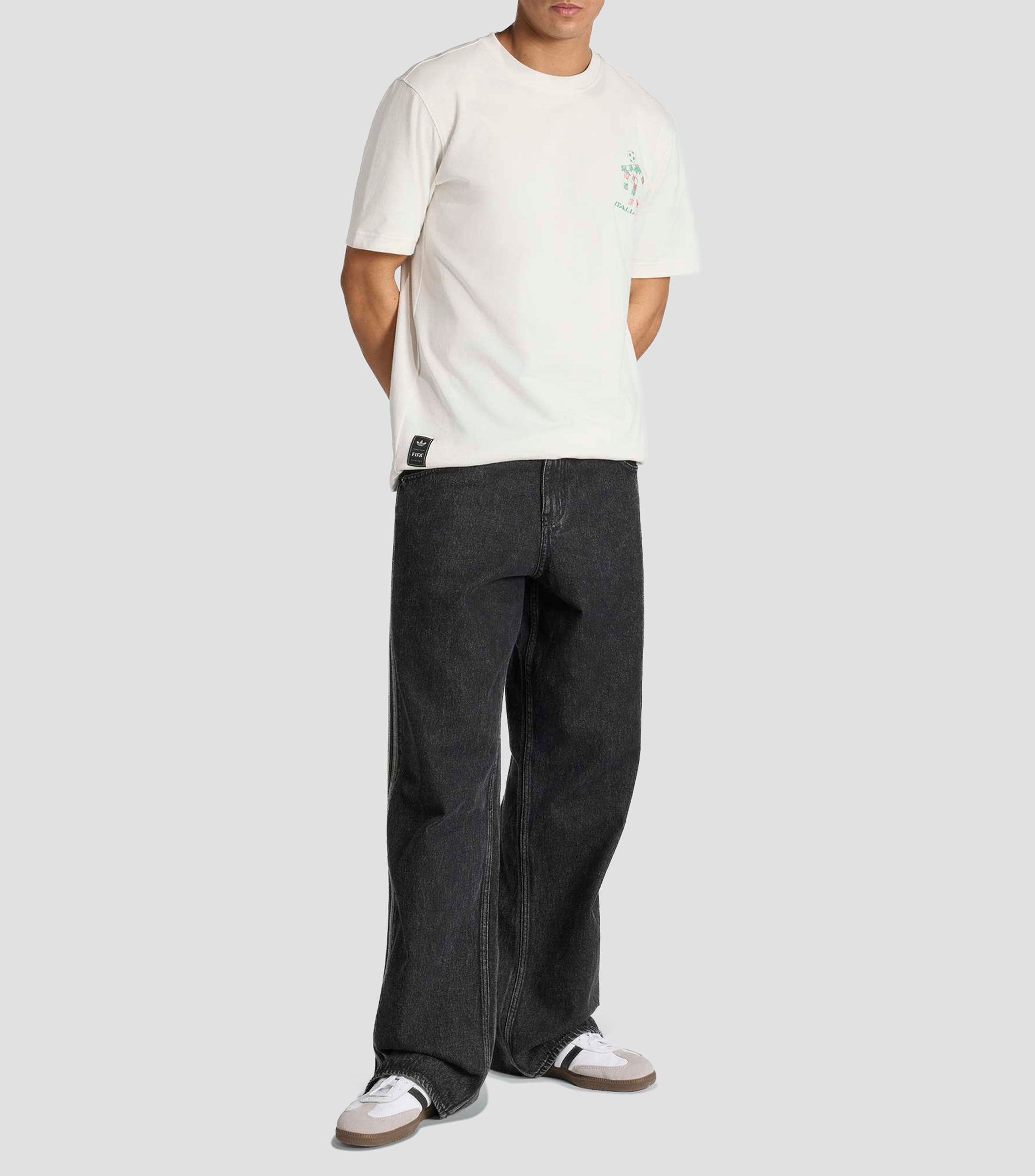 Playera cuello redondo manga corta estampada Hombre