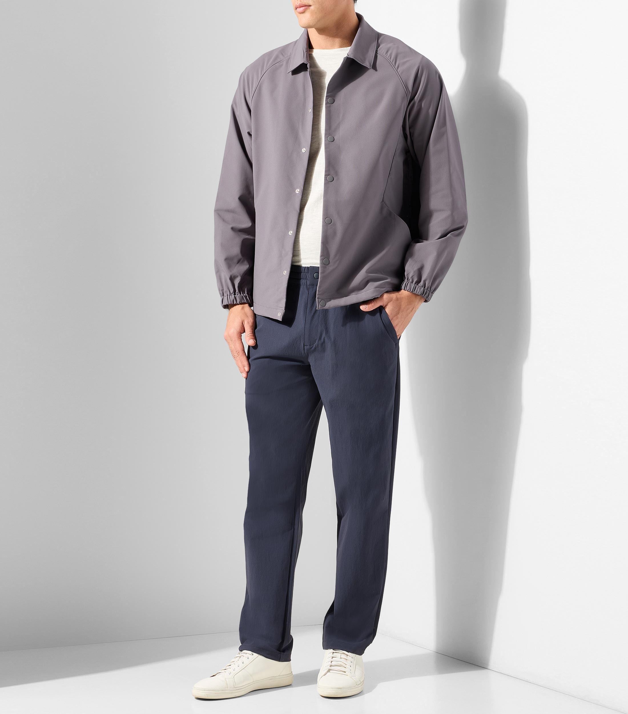 Camisa lisa manga larga Hombre