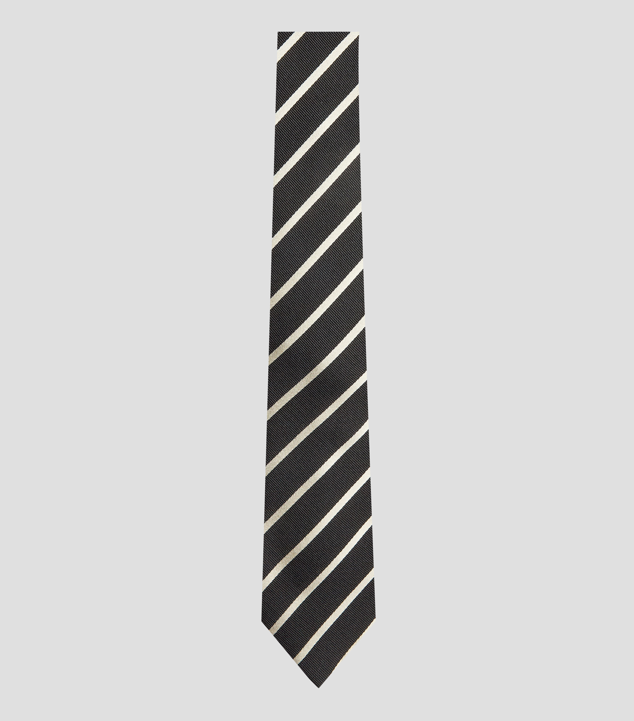 Corbata ancha de seda a rayas