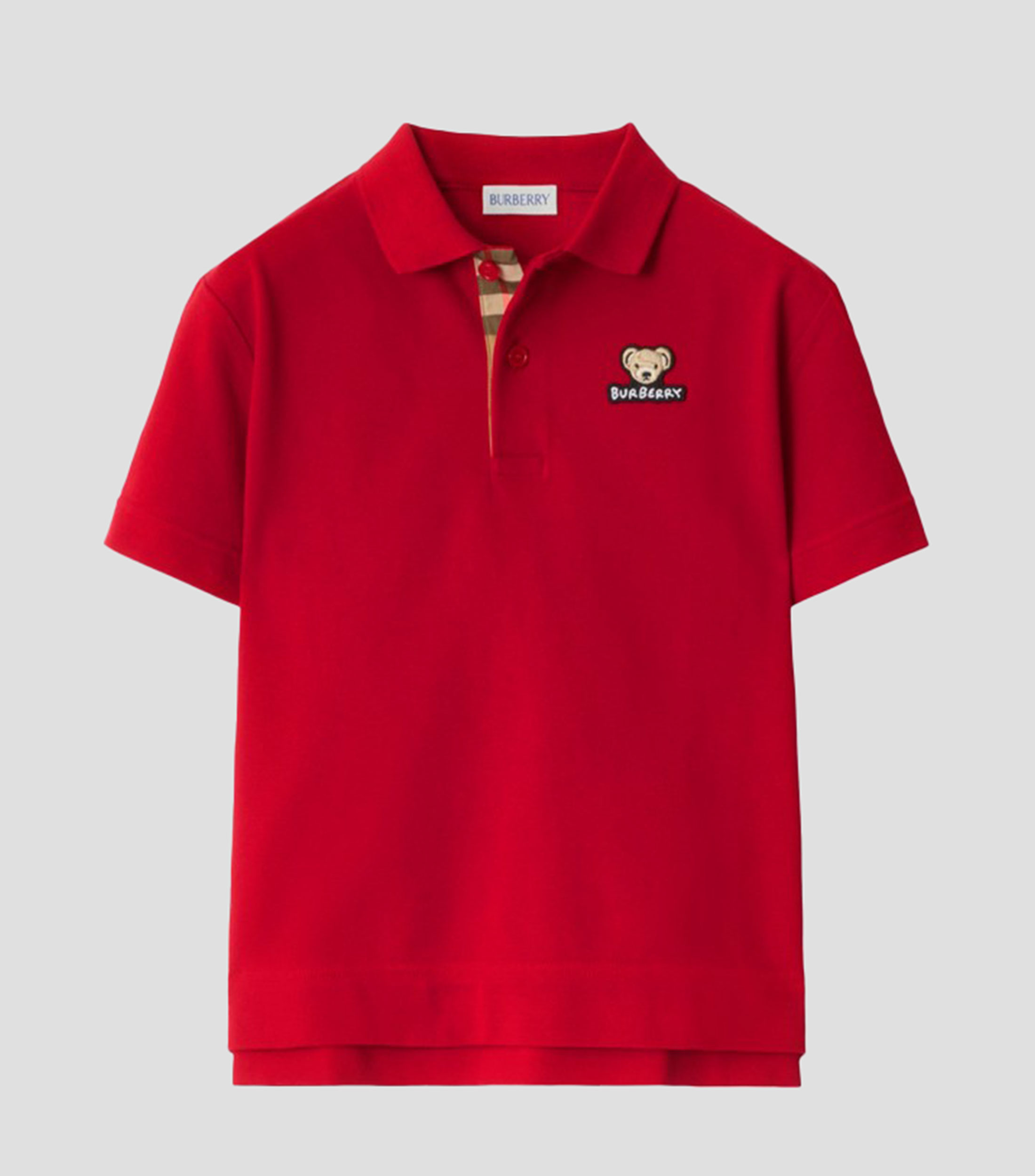 Playera Tipo Polo Manga Corta Cuadros Niño