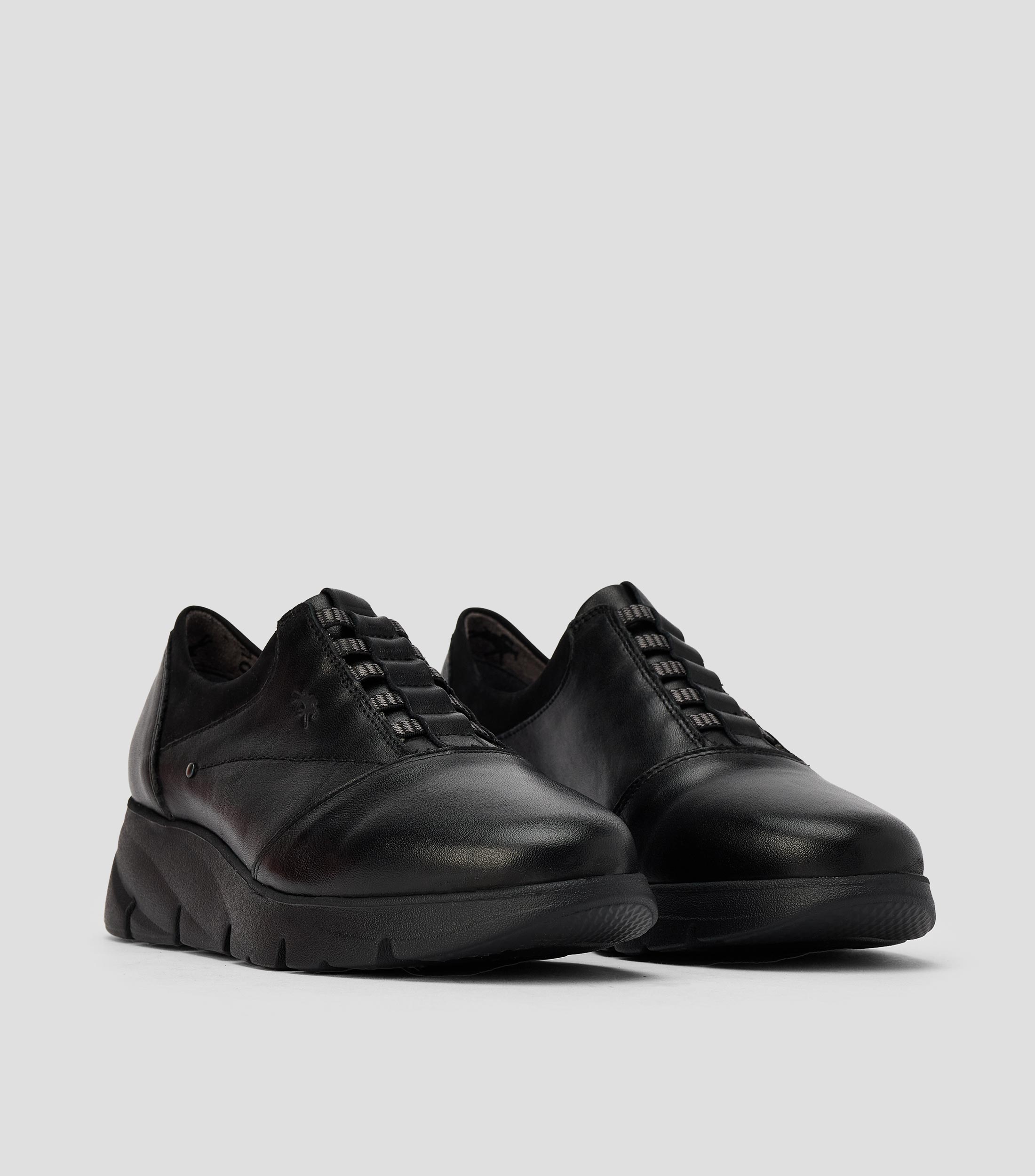 Zapatos casuales con plataforma en piel vacuna Mujer