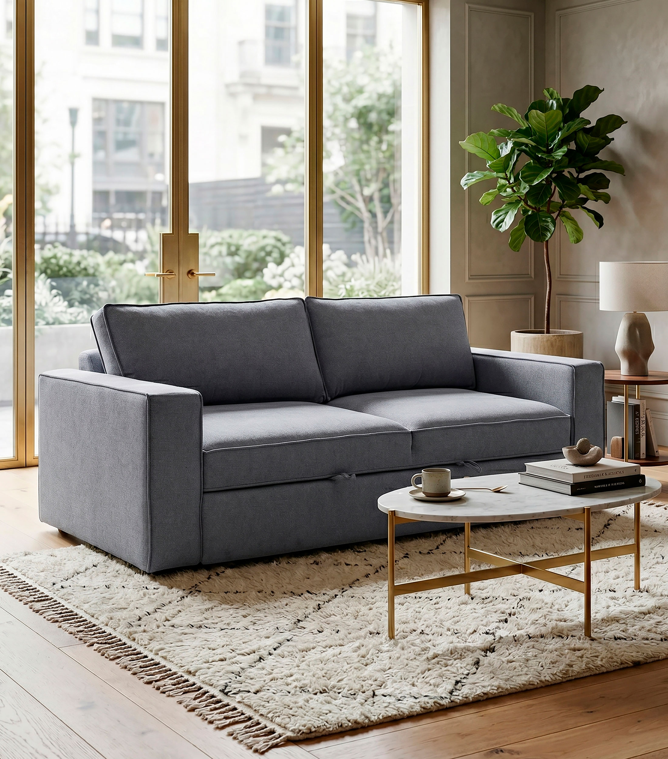 Sofá cama Crown gris