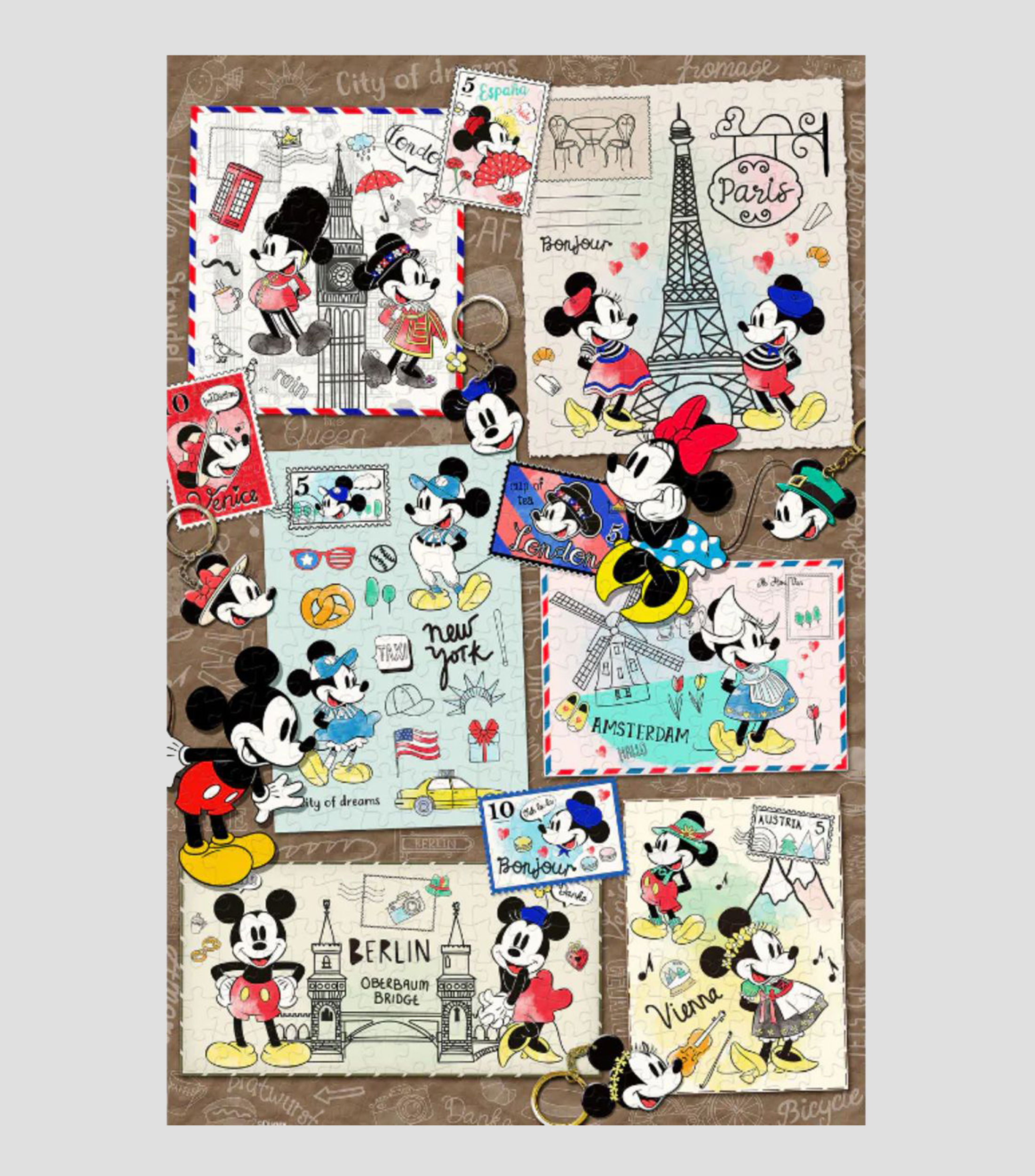 Rompecabezas Disney Mickey Y Minnie Viaje 600 piezas
