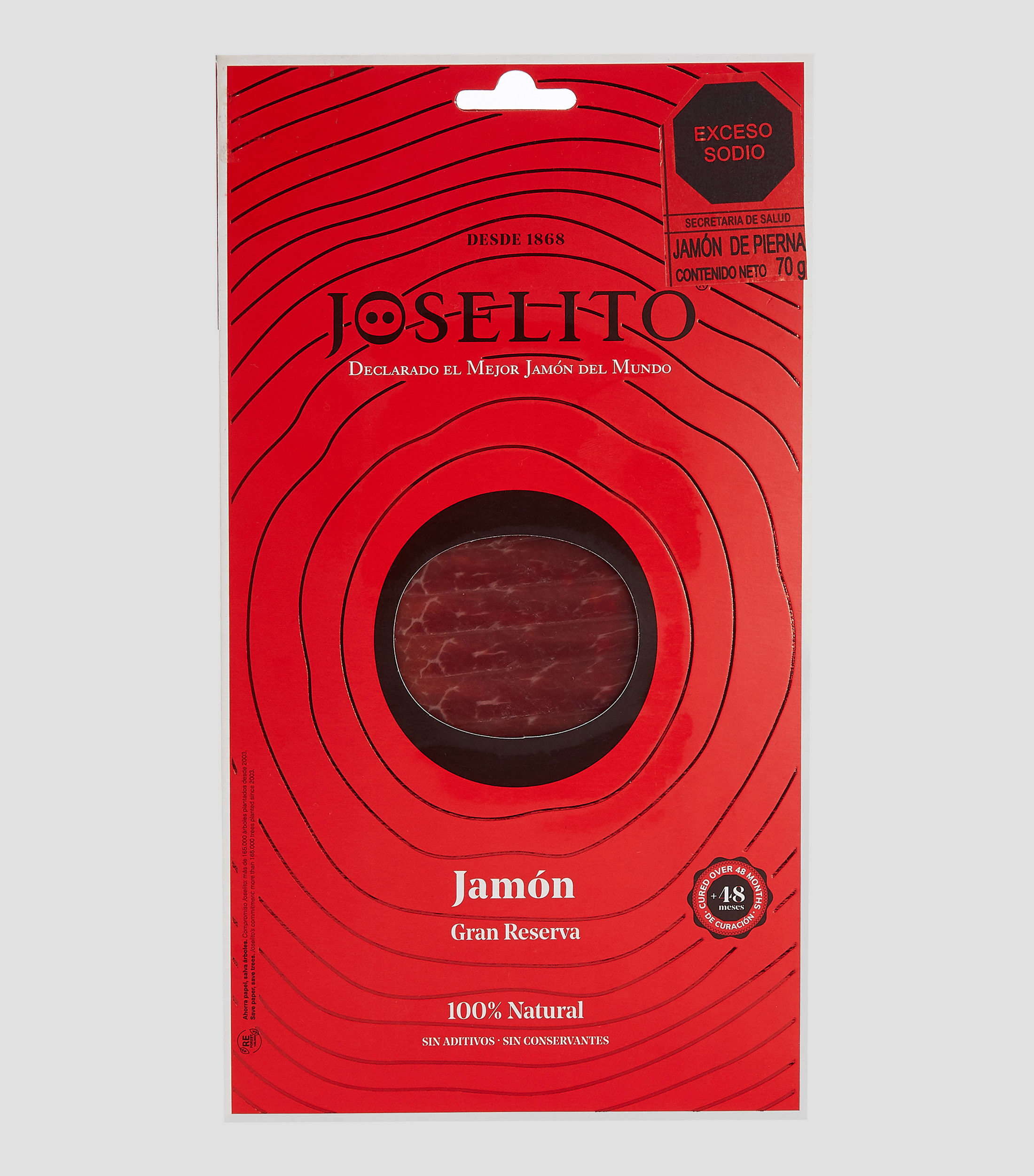 Jamón ibérico Gran reserva, 70 g