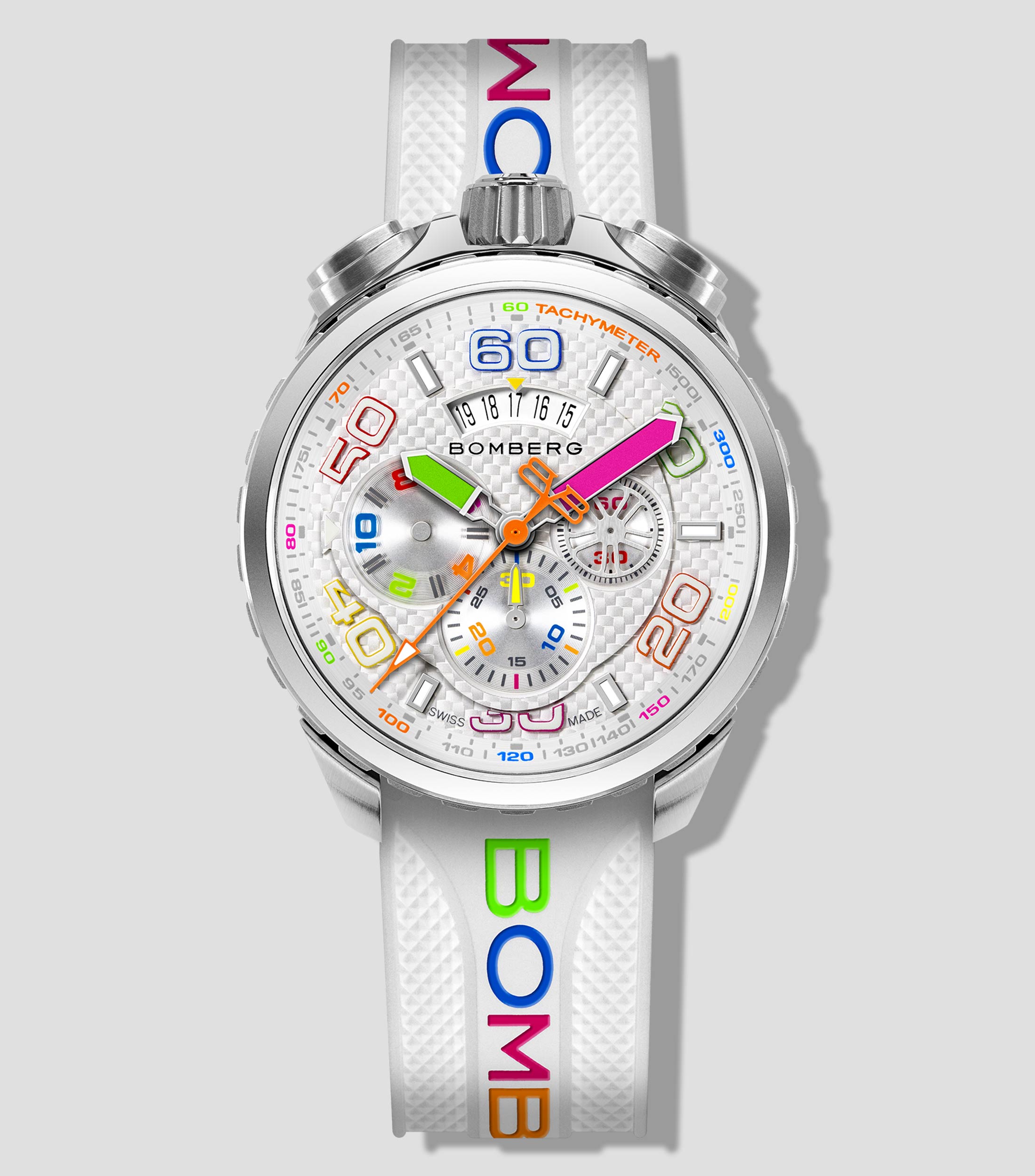 Reloj para Hombre Chroma Carbon Casual, Blanco