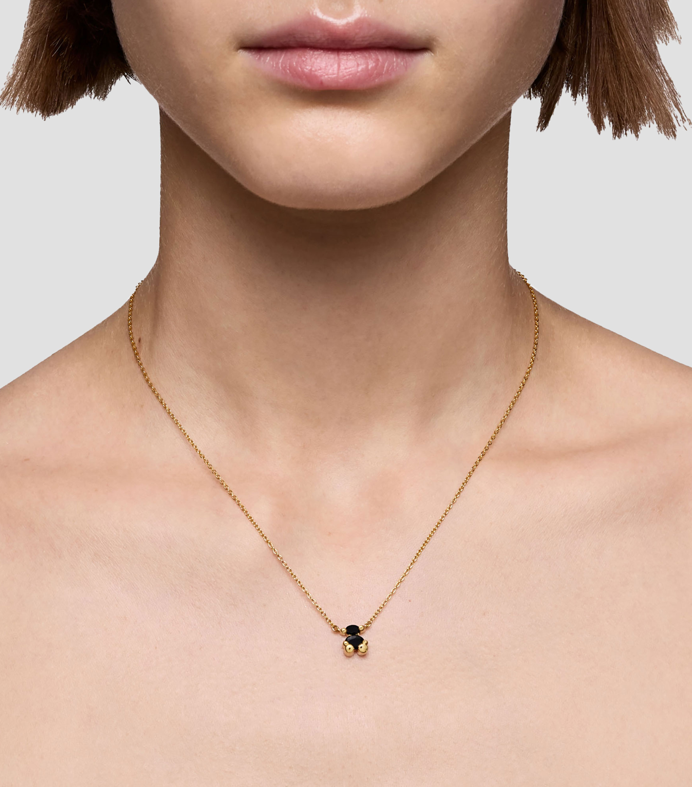 Collar corto Bear con onix Mujer