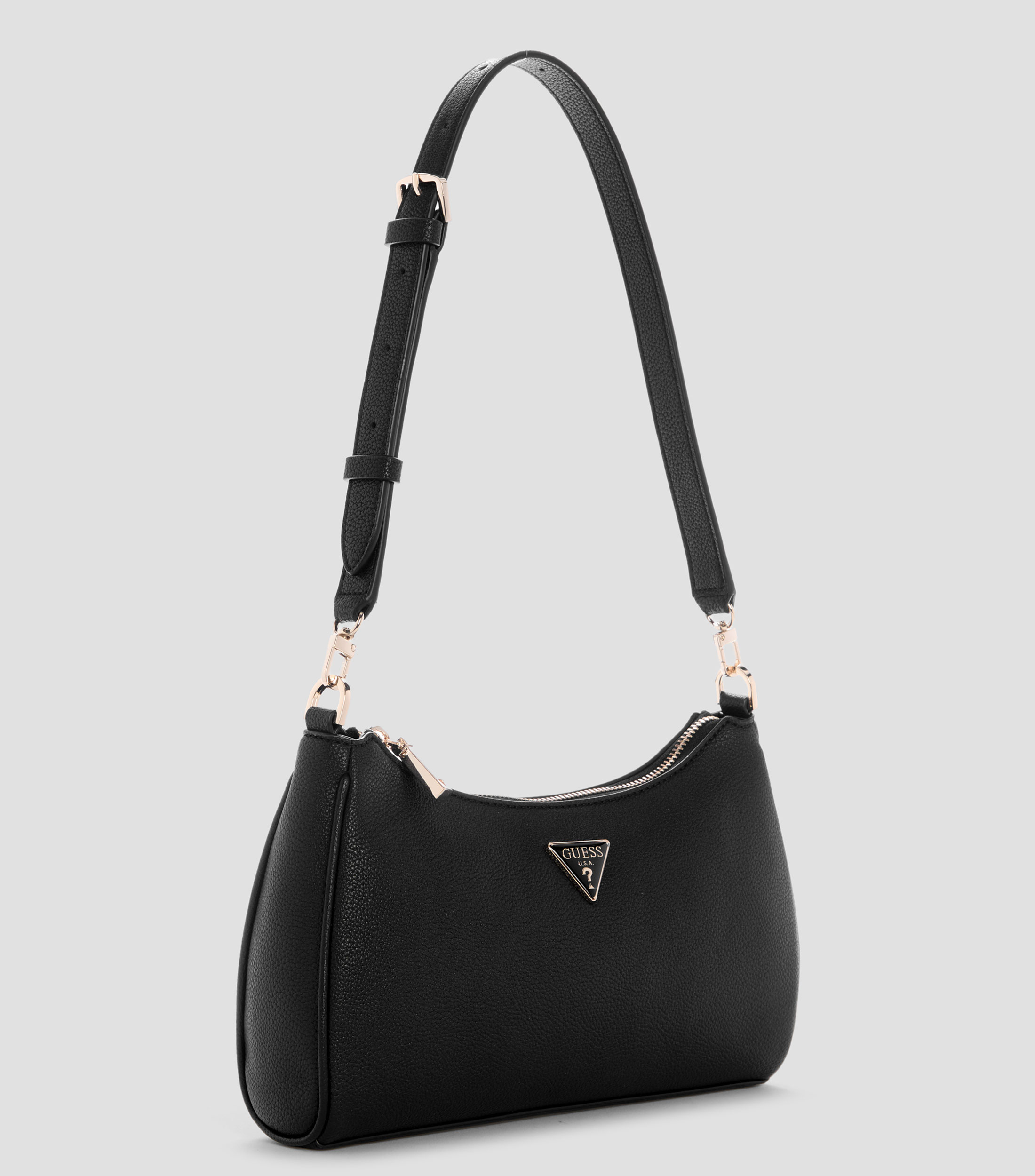 Bolsa shoulder lisa con detalle texturizado Mujer
