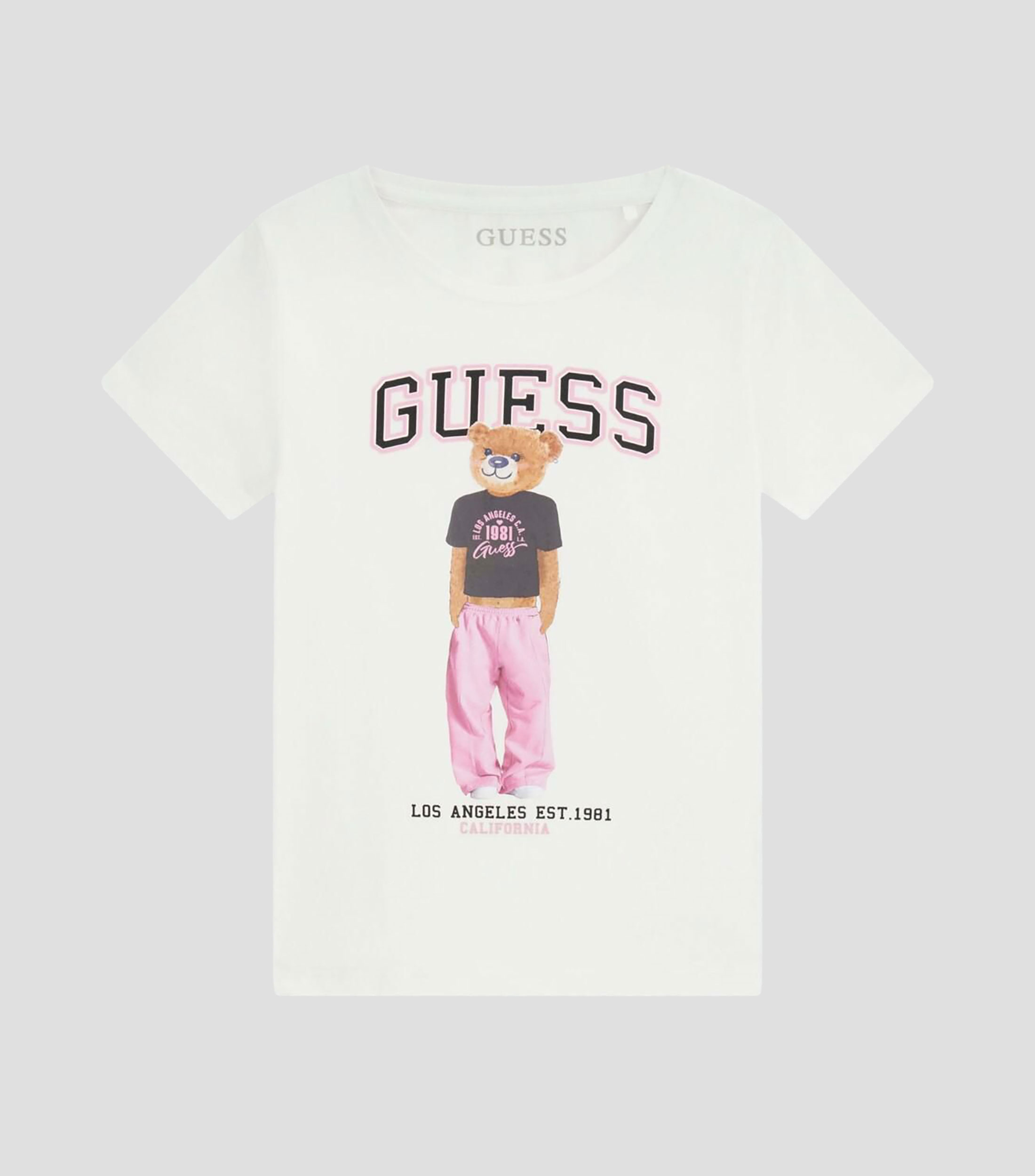 Playera cuello redondo manga corta estampada Niña
