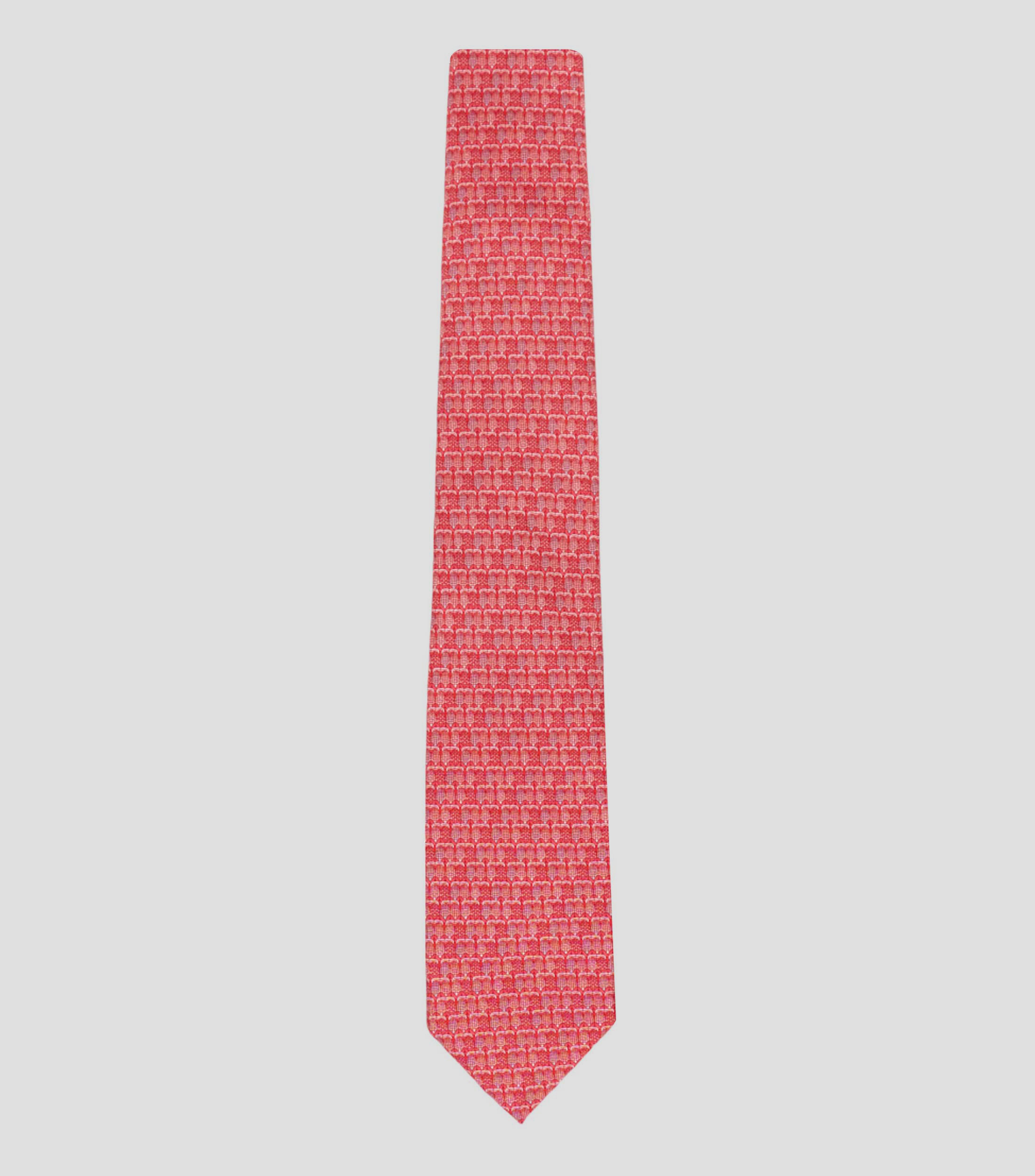 Corbata ancha en seda rojo claro Maíz