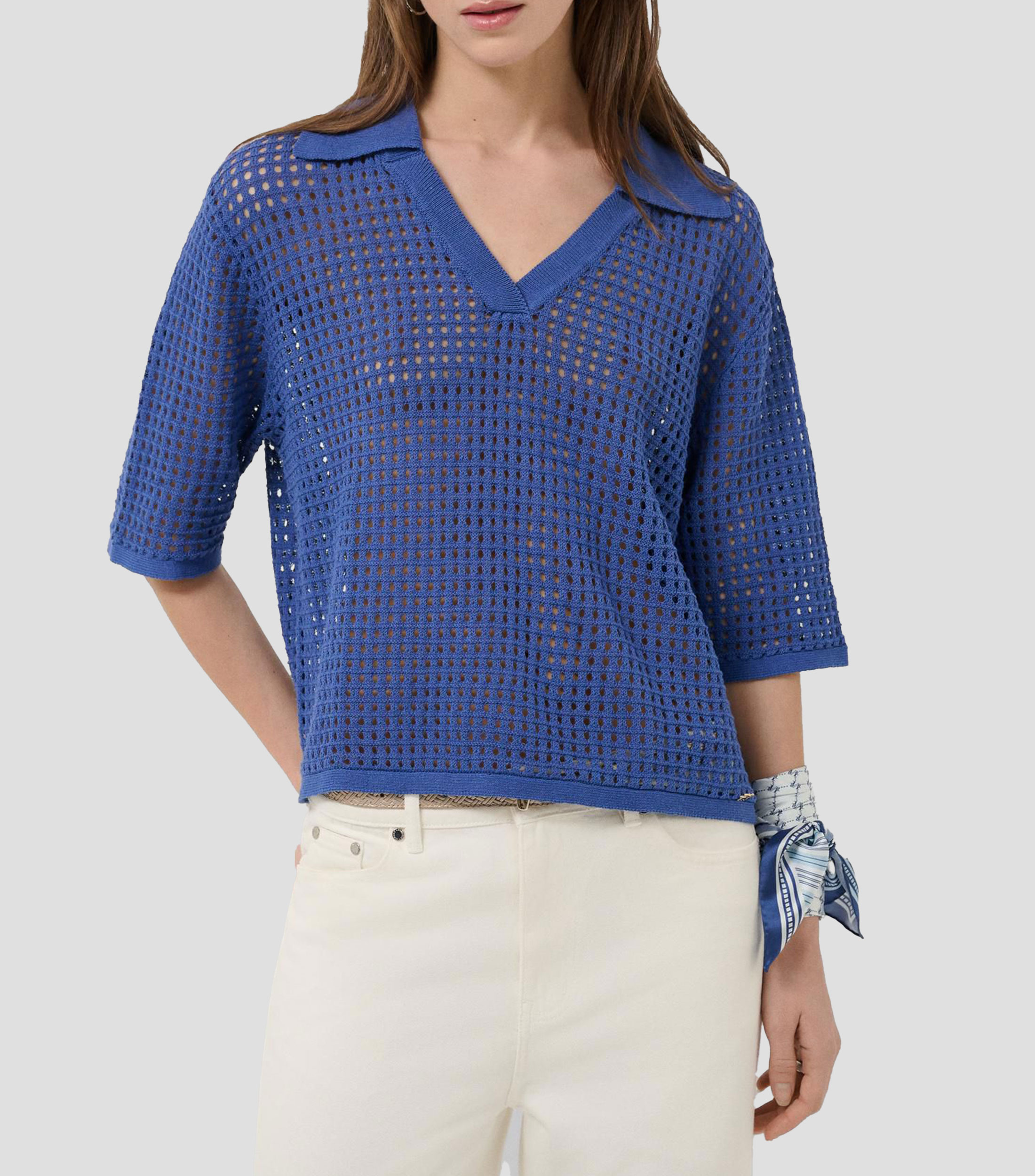 Blusa liso manga 3/4 Mujer