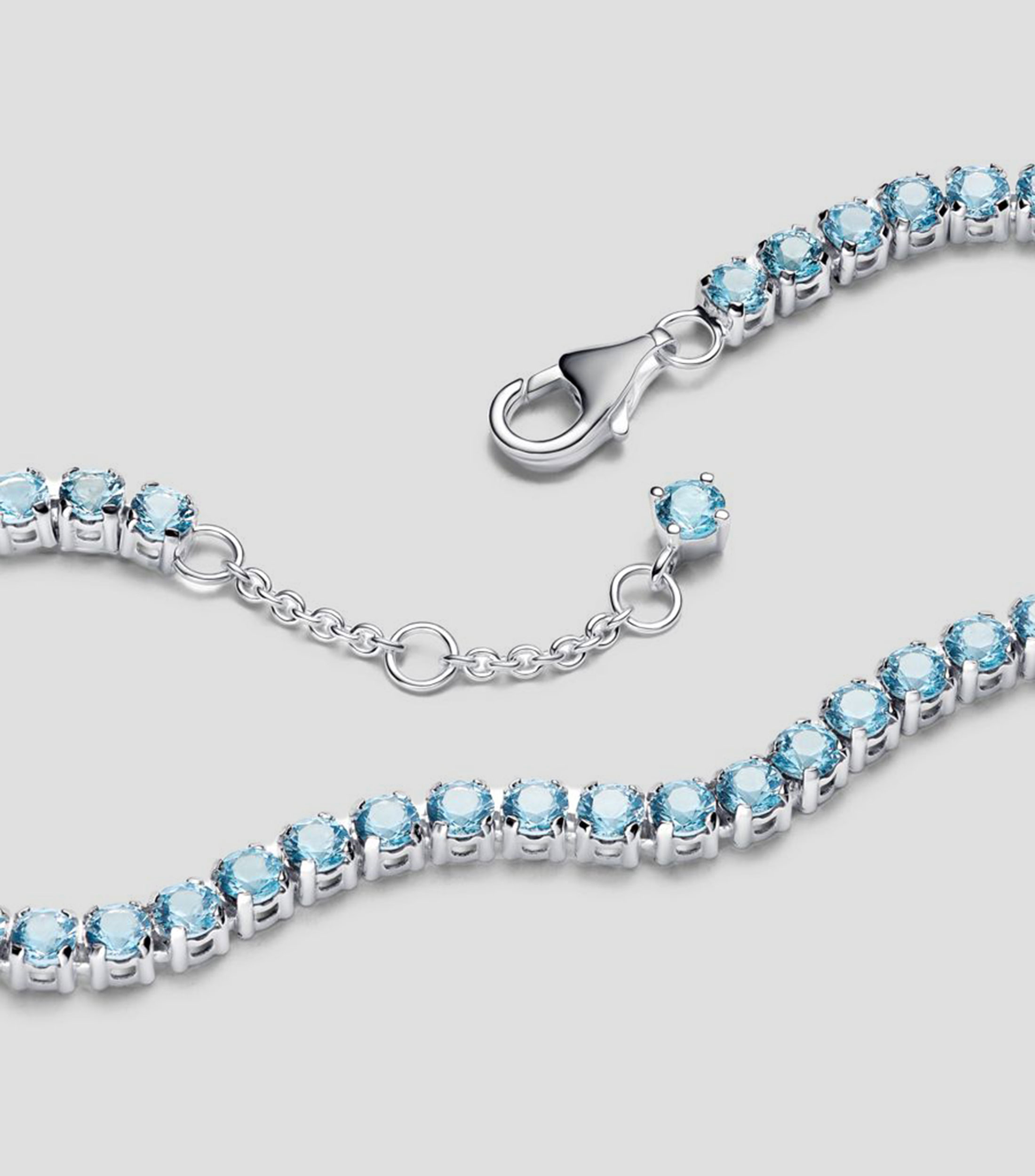 Brazalete en plata .925 con cristales Unisex