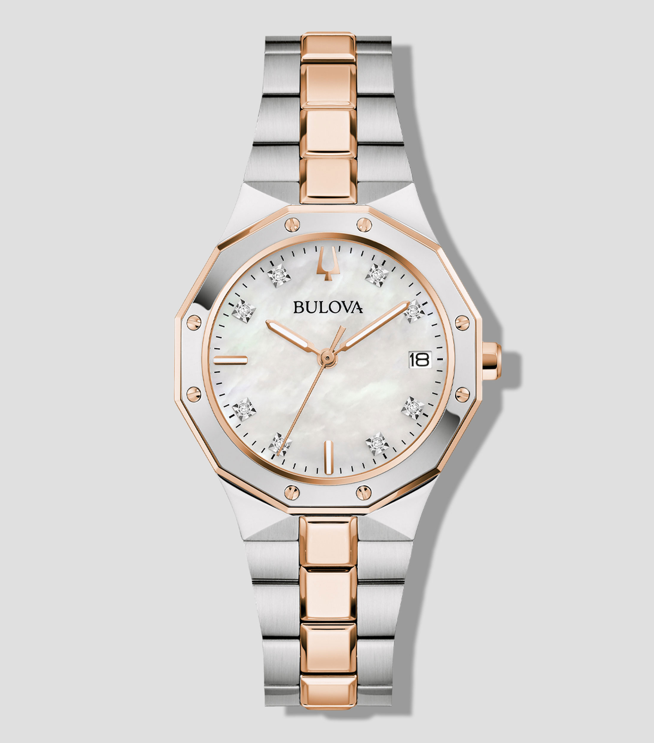 Reloj para Mujer, Clasicos, De Vestir, Plateado, Oro Rosa