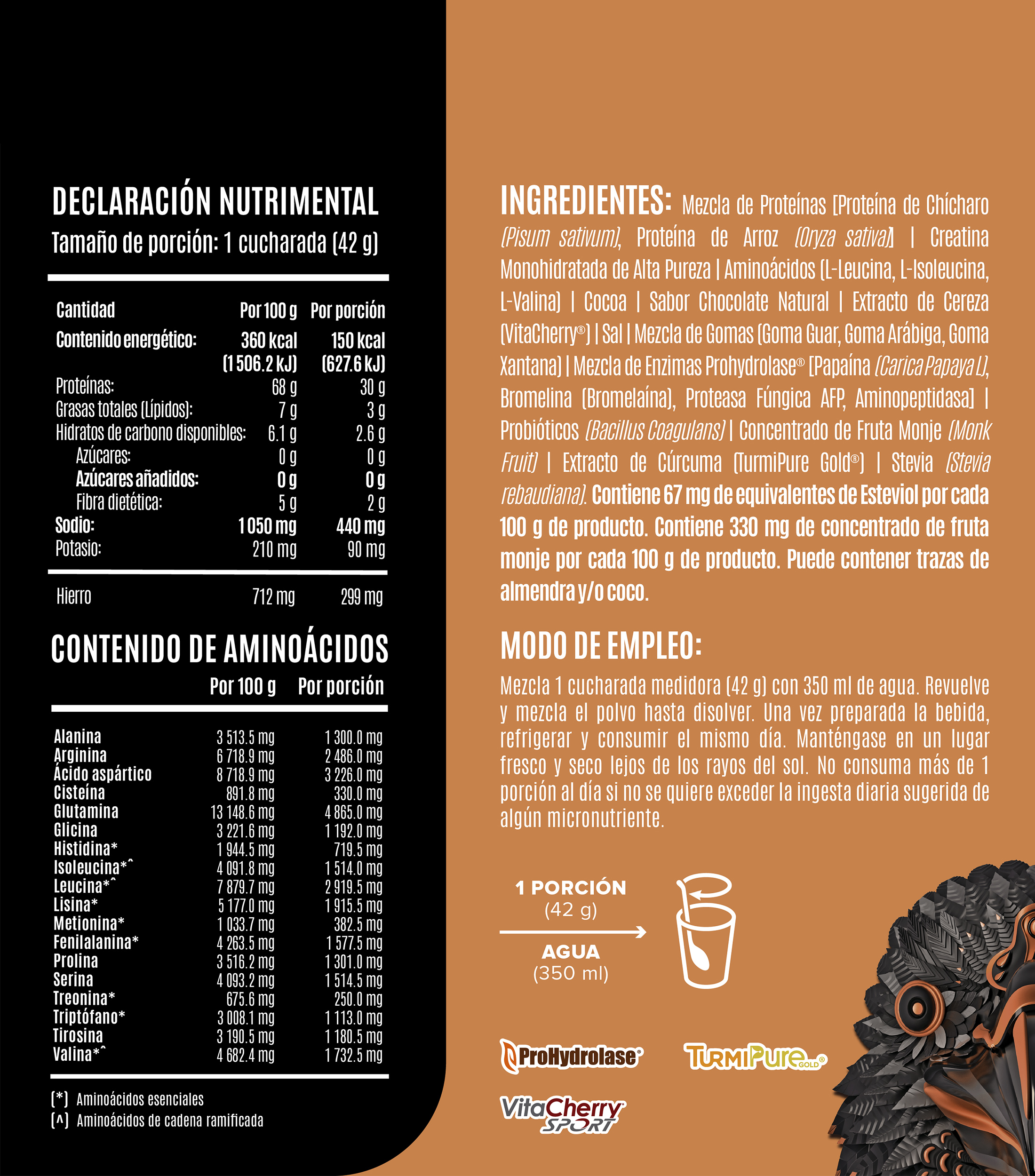 Proteína vegetal Falcon Performance Choco Bronze, 1140 g