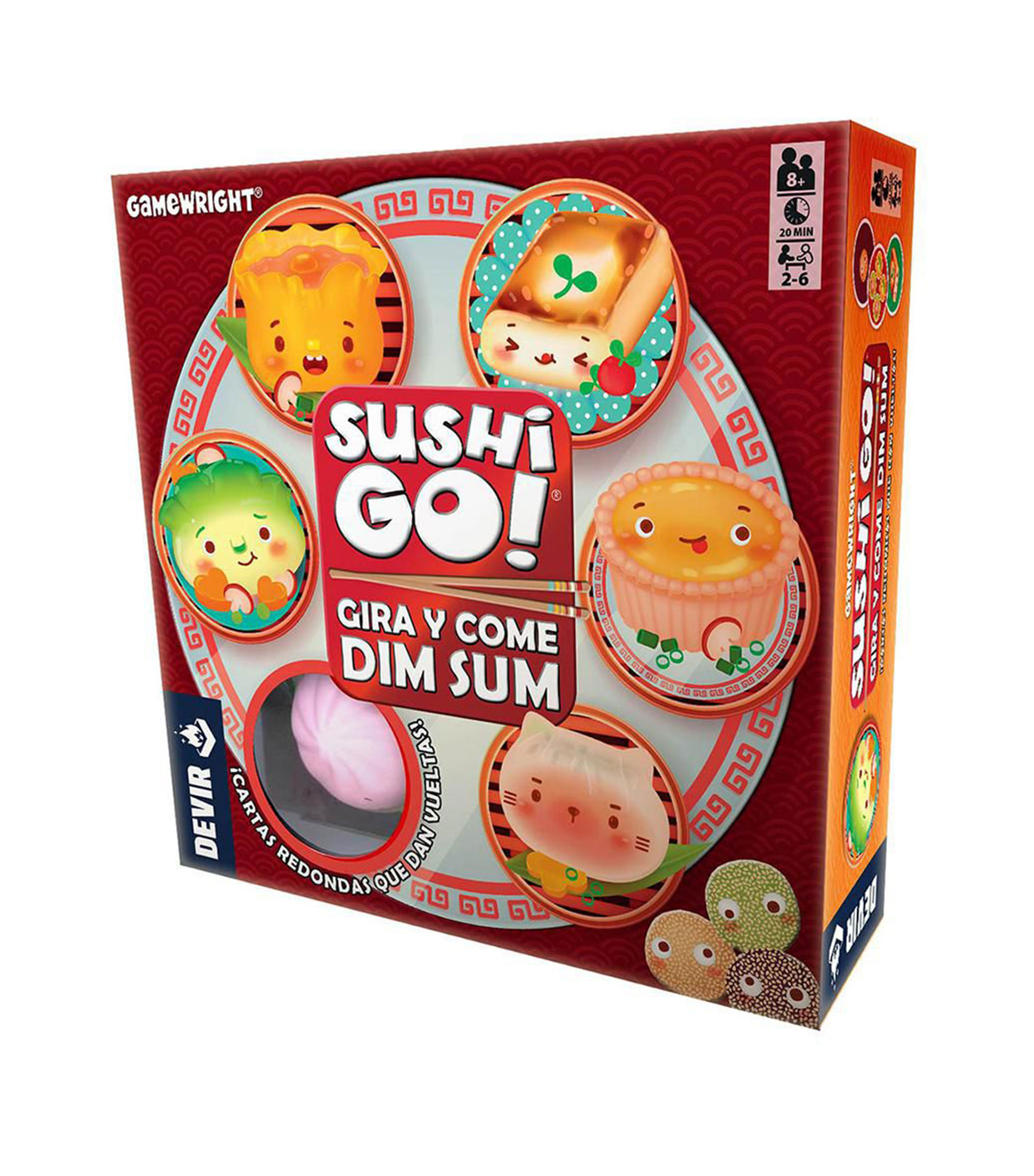 Juego de Mesa Sushi Go Gira y Come Dim Sum