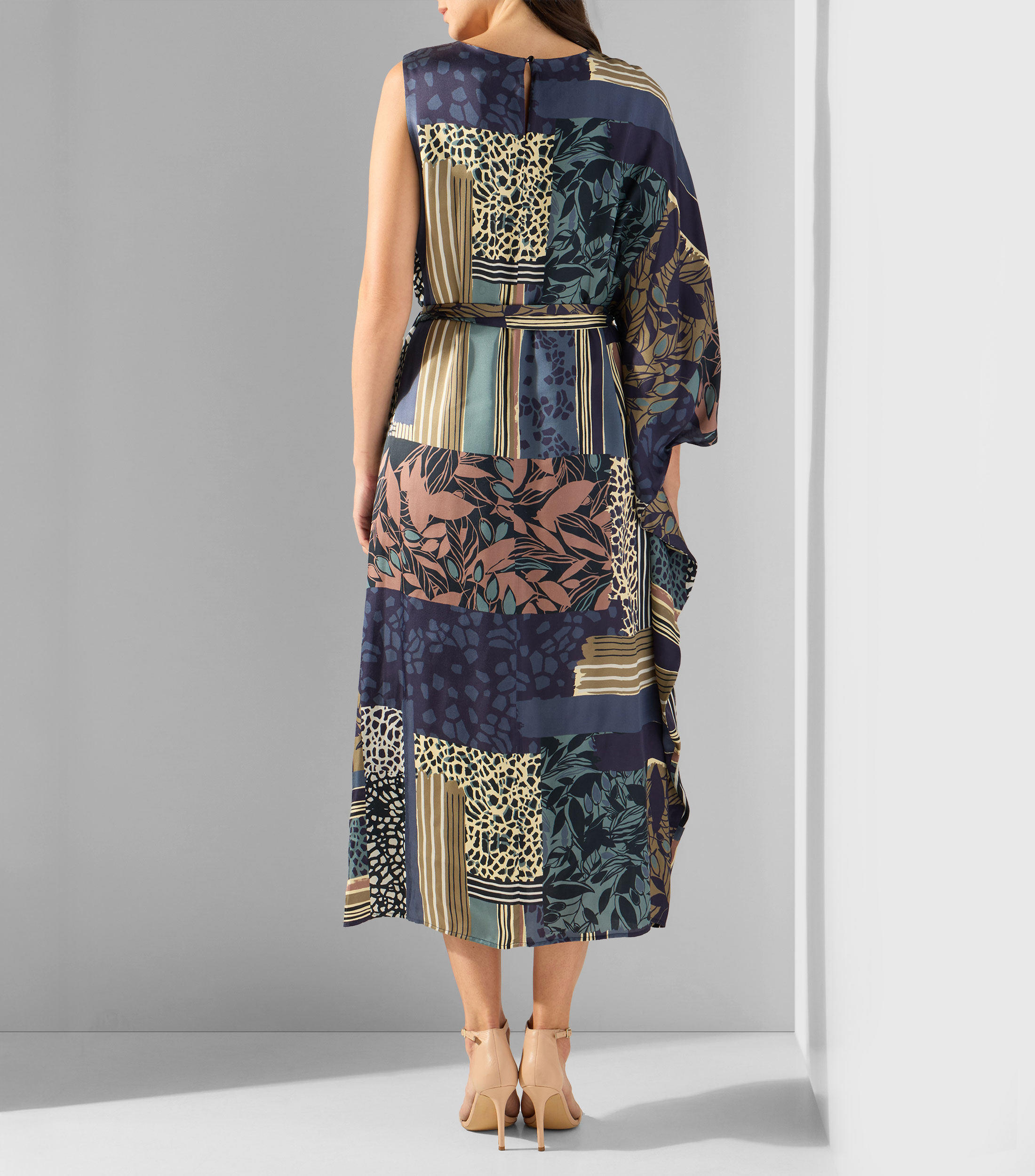 Vestido largo estampado Mujer