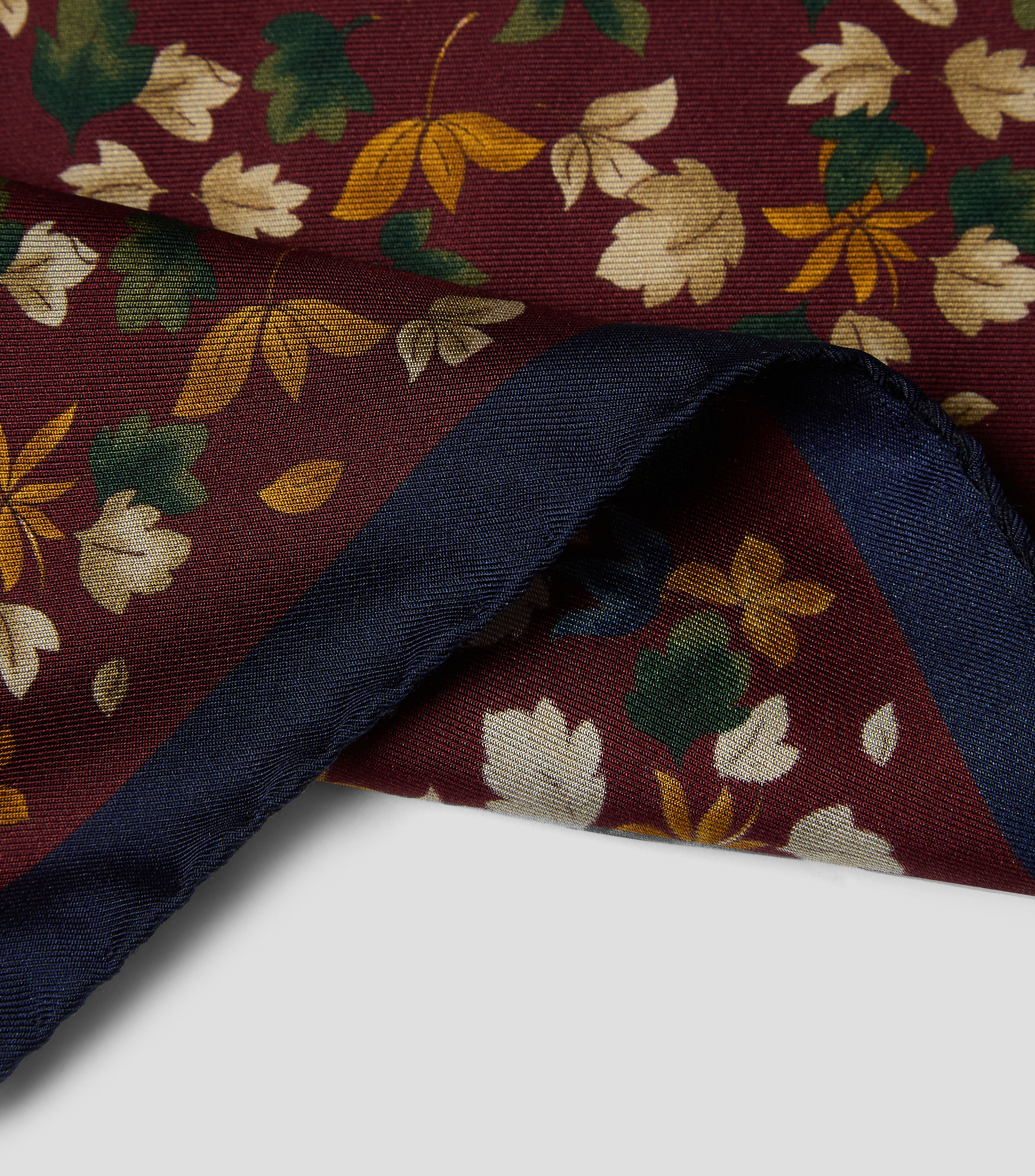 Pañuelo en seda multicolor con diseño estampado Hombre