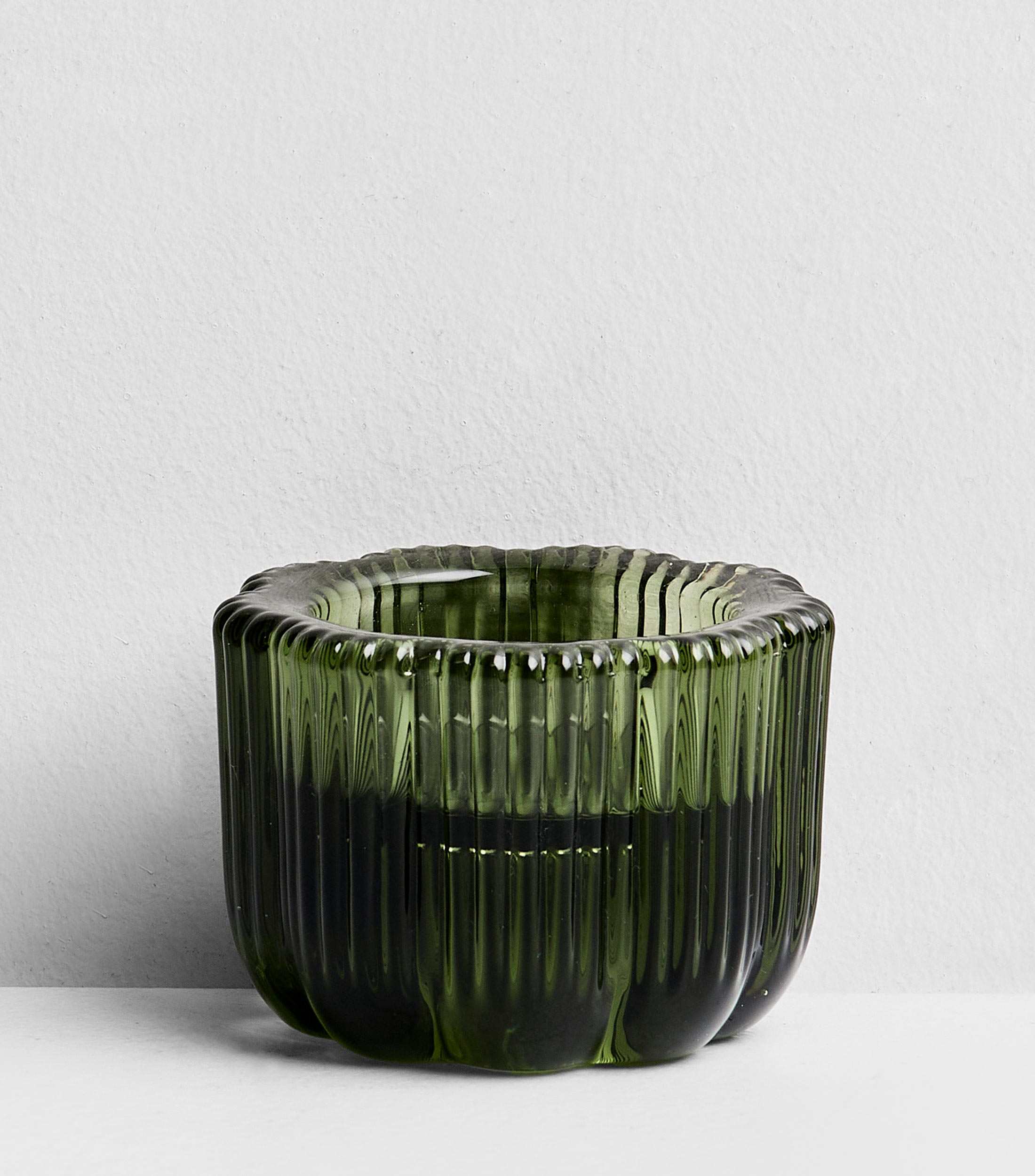 Candelero Fleur Bleu en vidrio