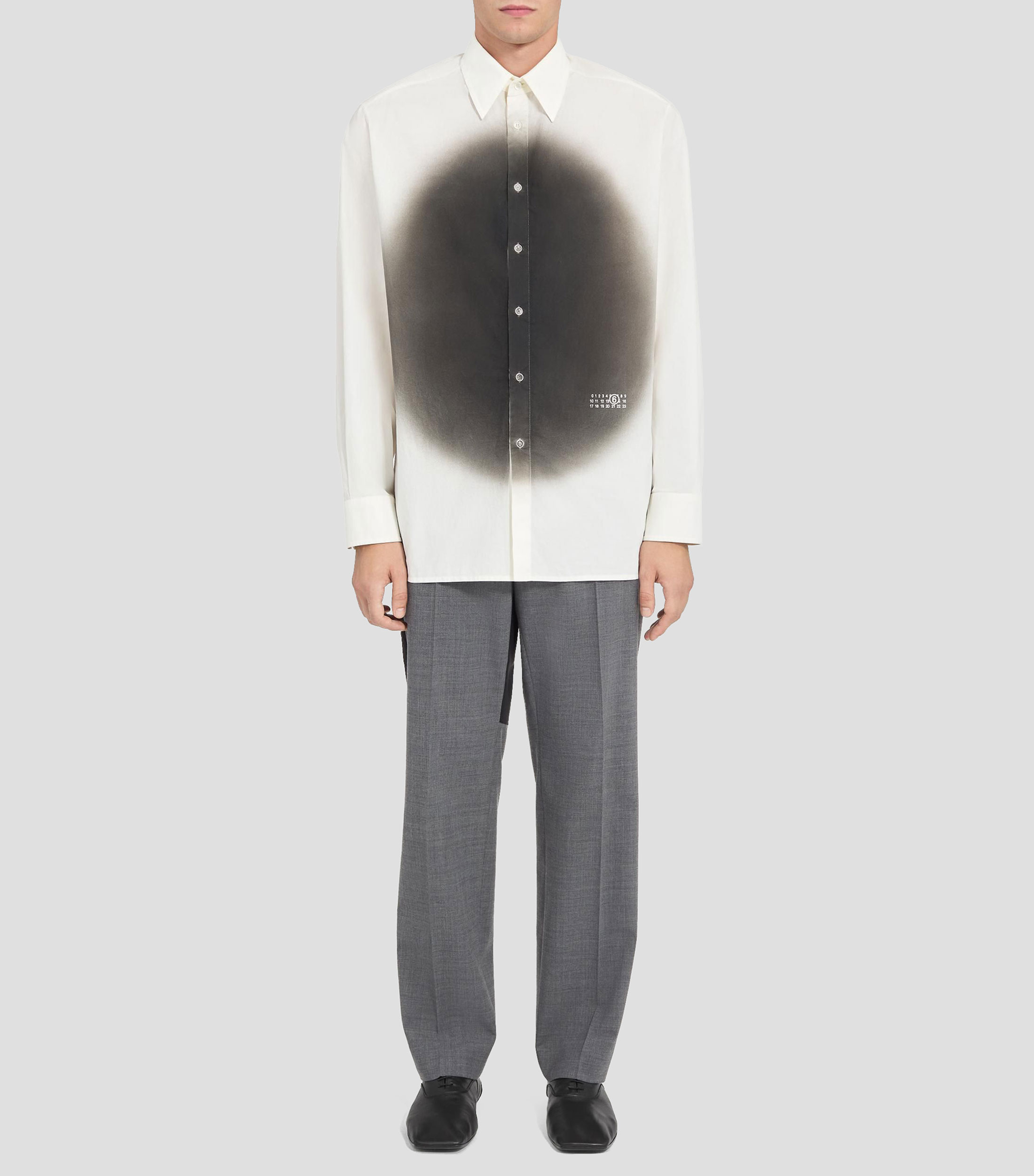 Camisa estampada con manga larga Hombre
