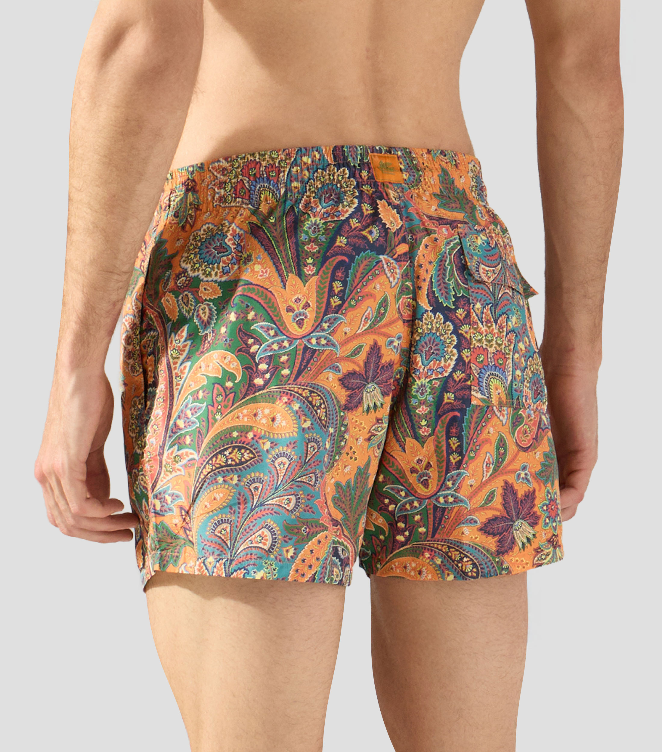 Traje de baño corto estampado Hombre