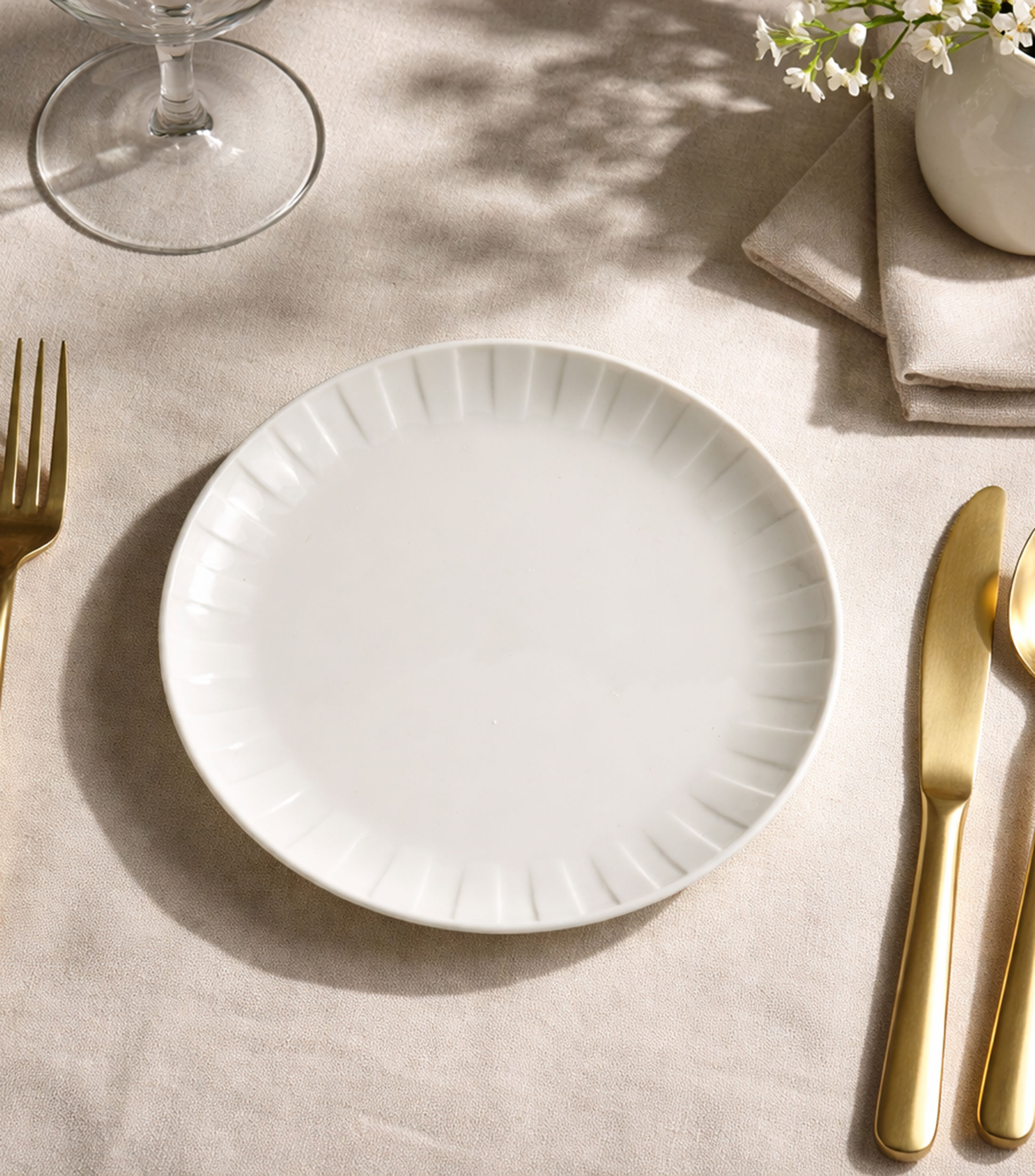 Plato para ensalada Absolute blanco liso