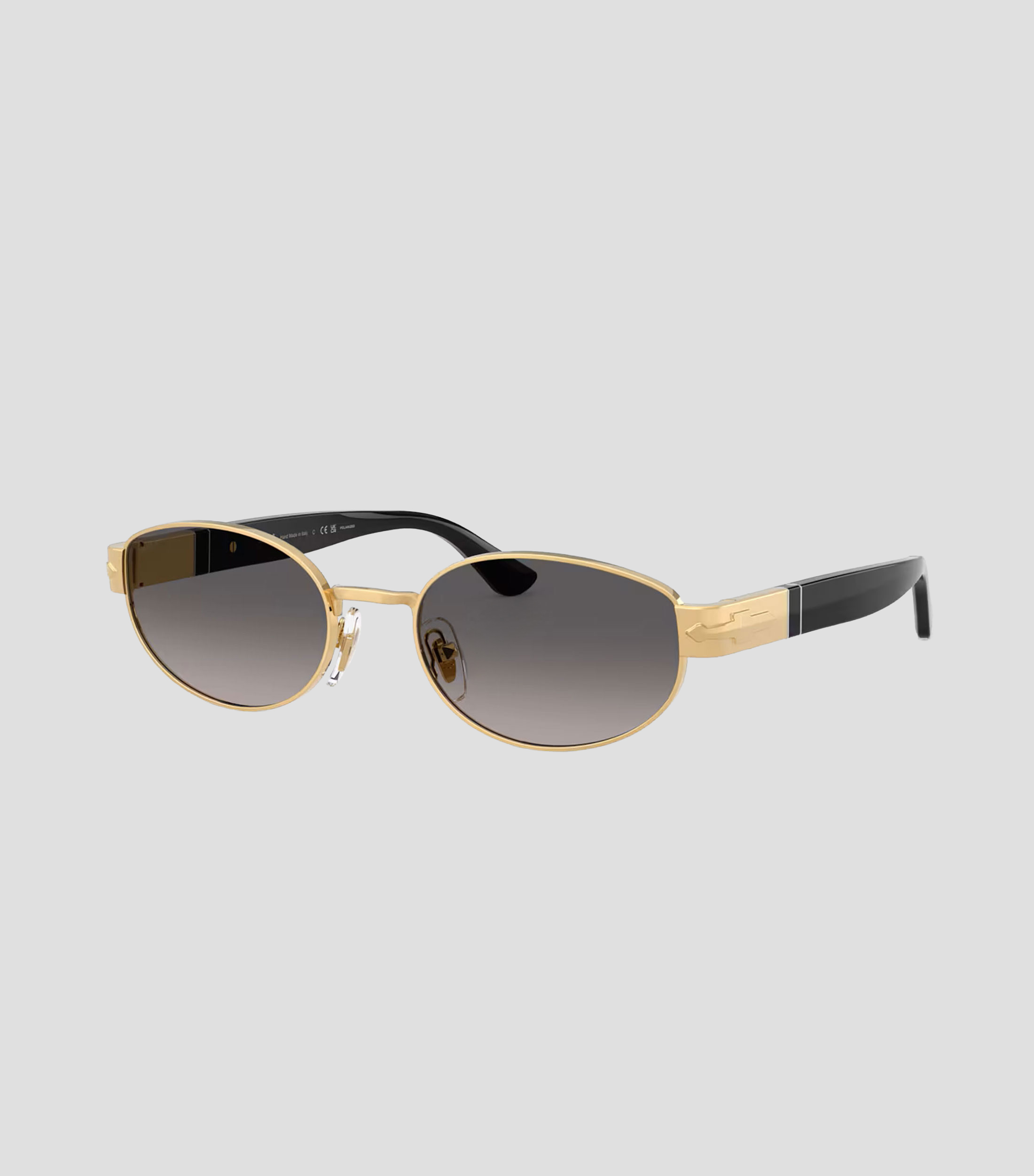 Lentes de sol ovalados dorados Unisex