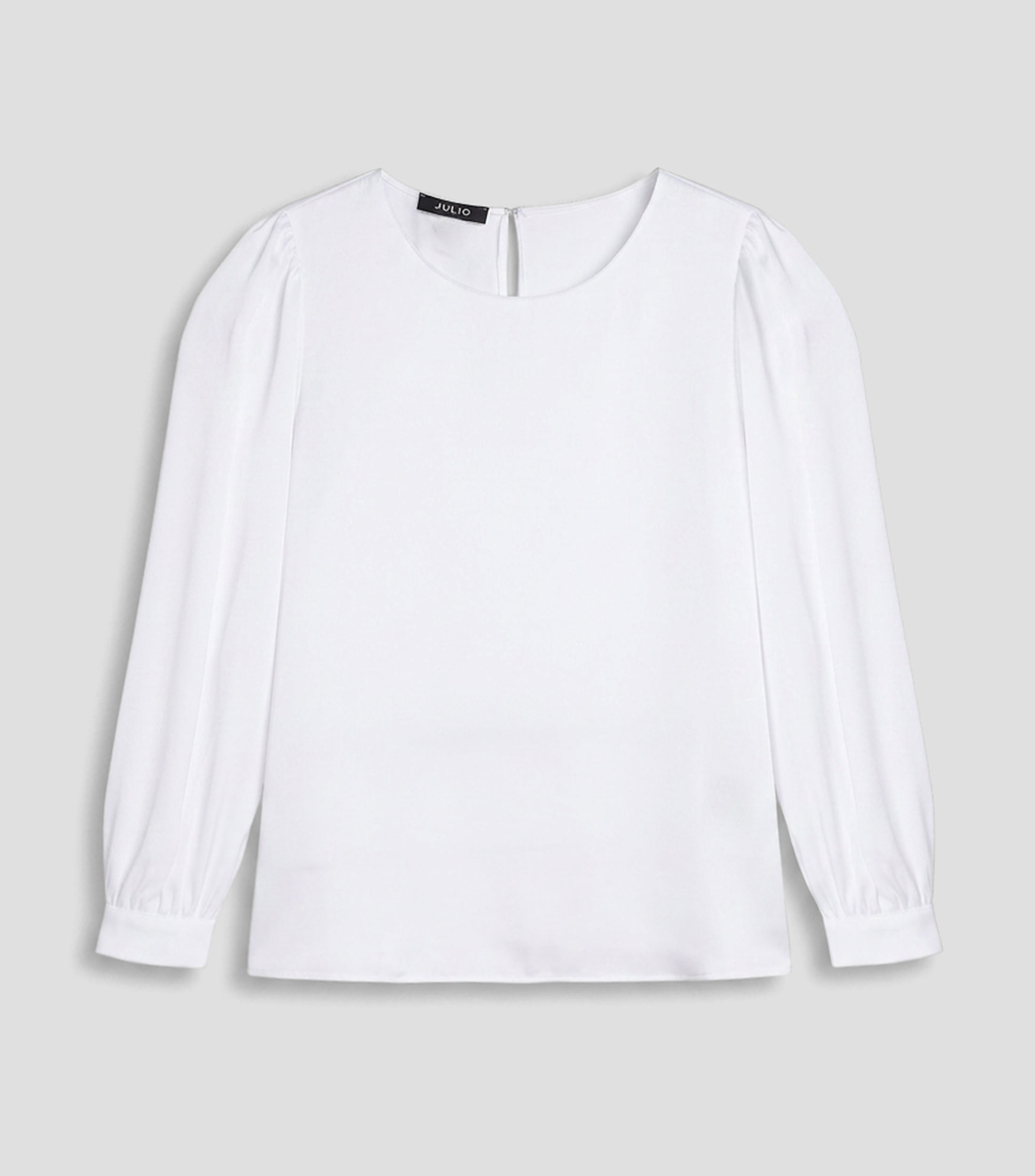 Blusa lisa manga larga Mujer