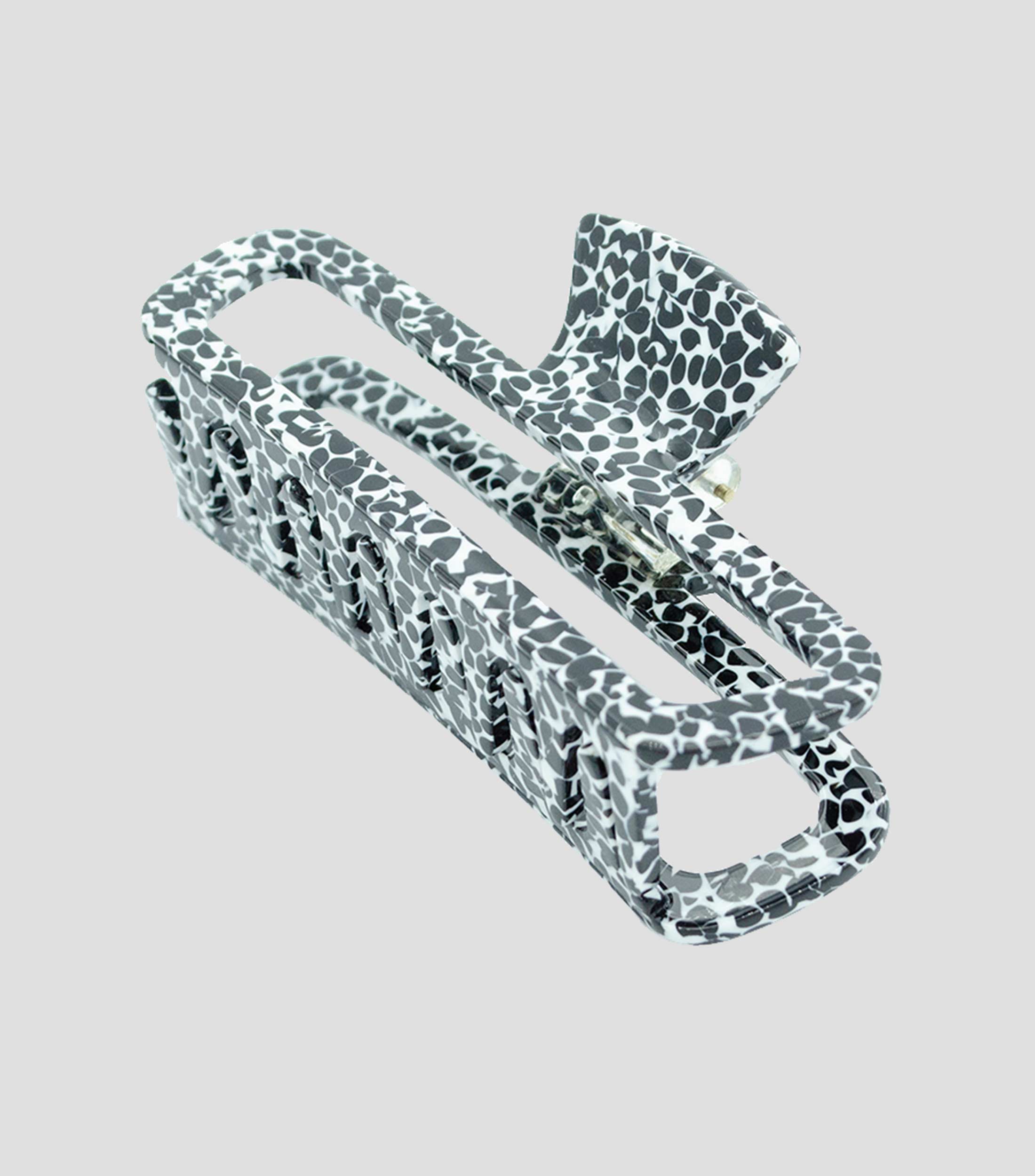 Pinza para cabello grande blanco, negro Mujer
