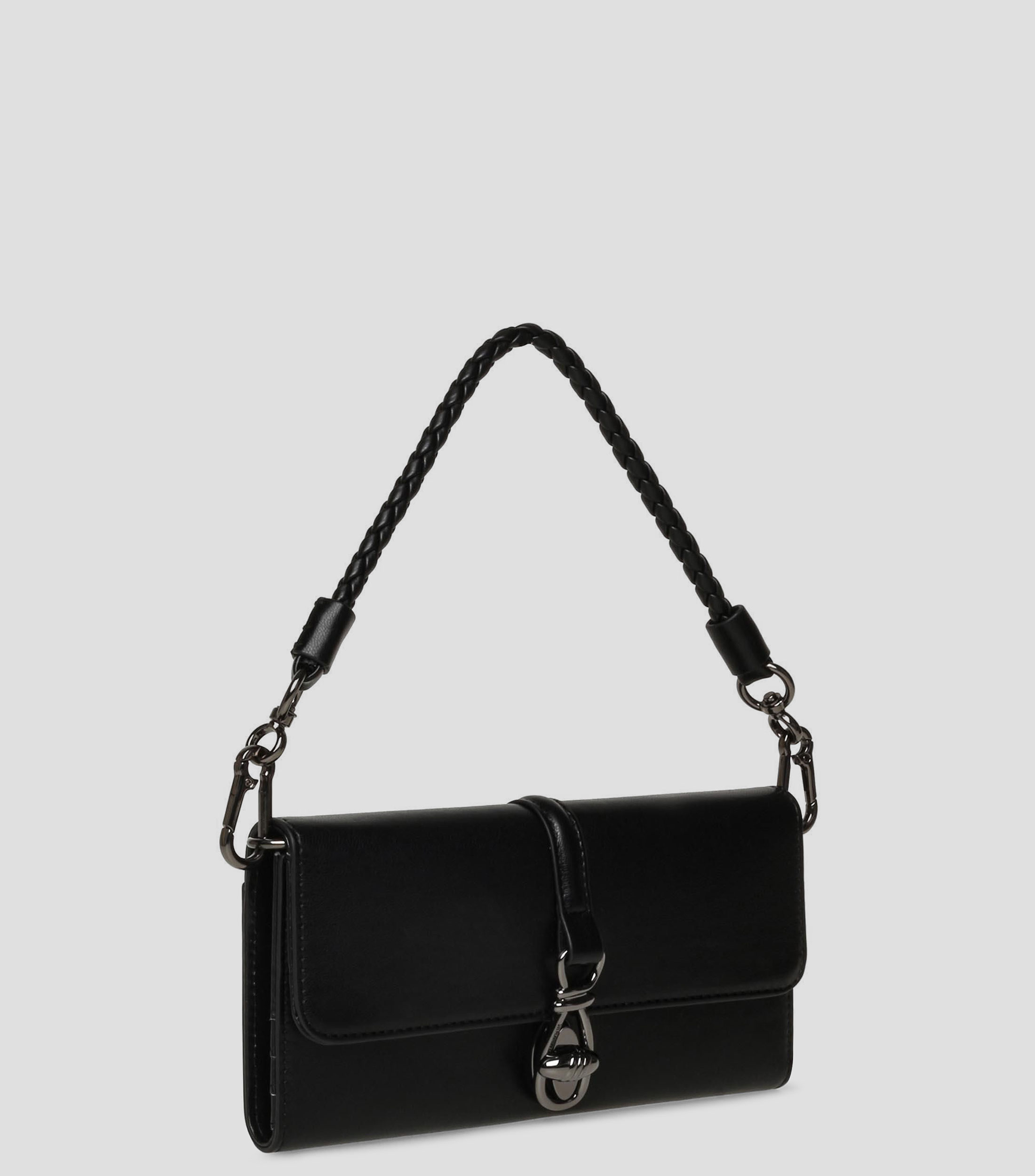 Bolsa crossbody negra lisa Mujer