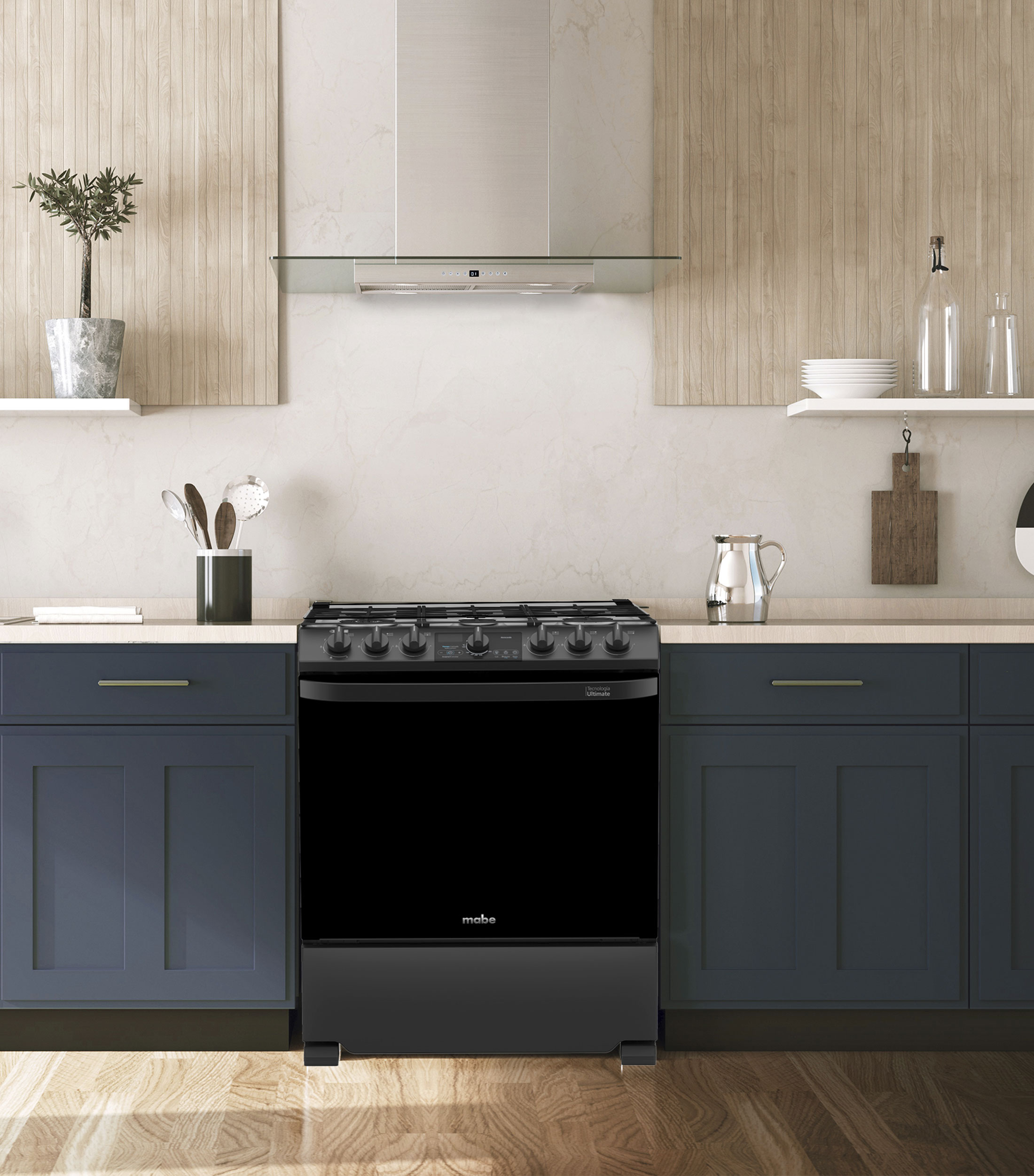 Estufa de piso EMH7613DBS0 de Gas LP 30quot Negro