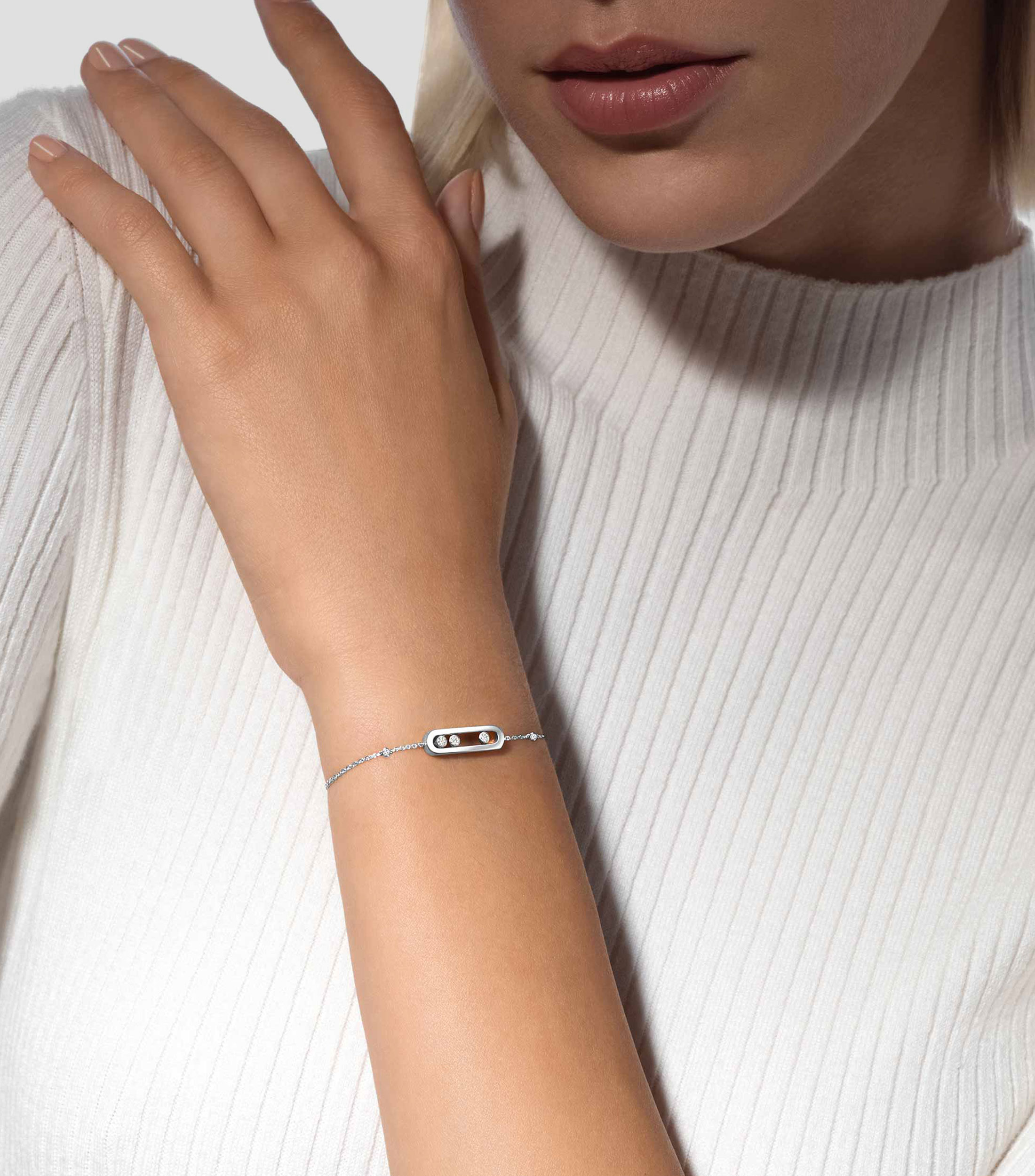 Pulsera en oro blanco 18 Kts Mujer