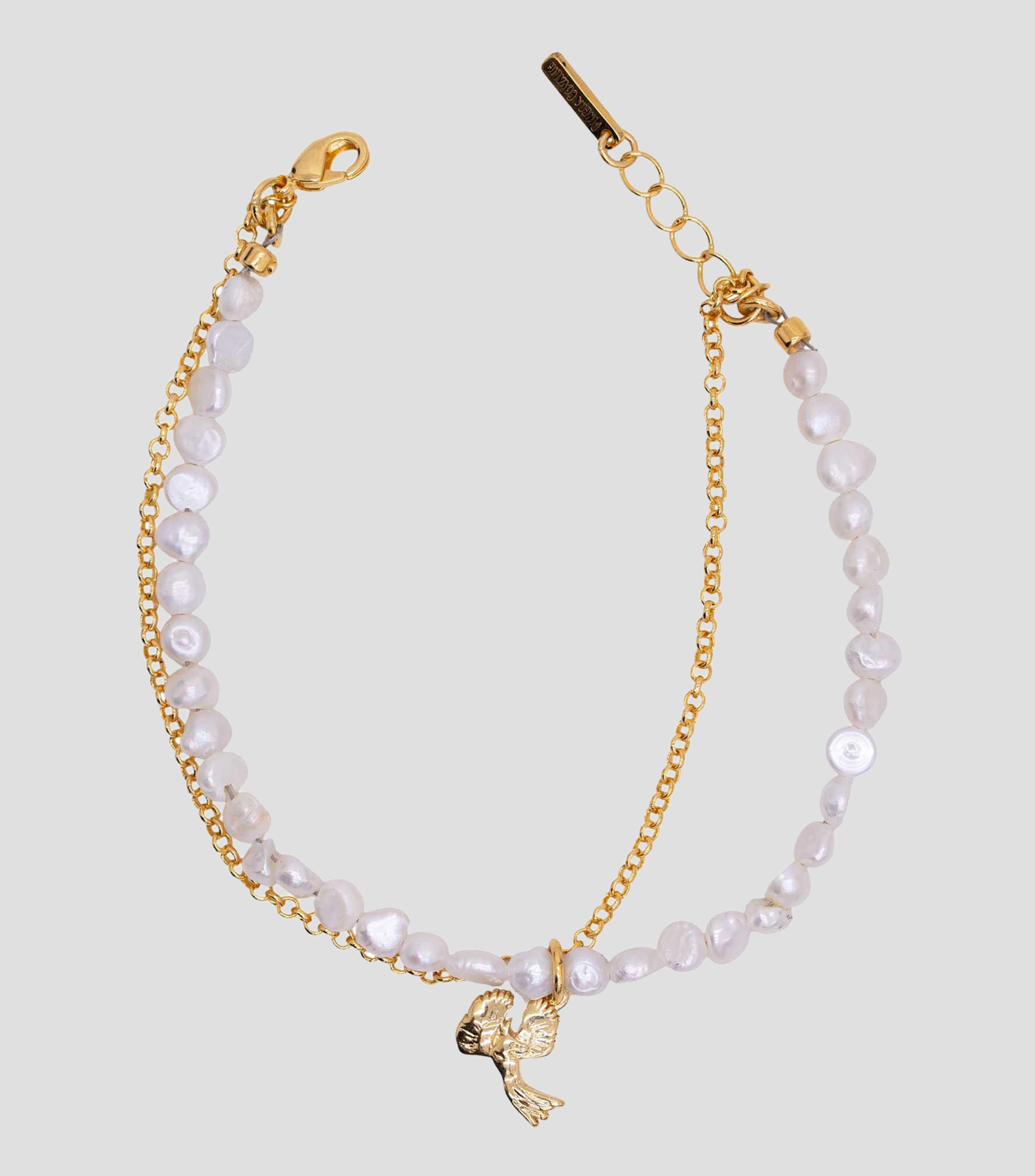 Pulsera doble Urraca con perlas Mujer