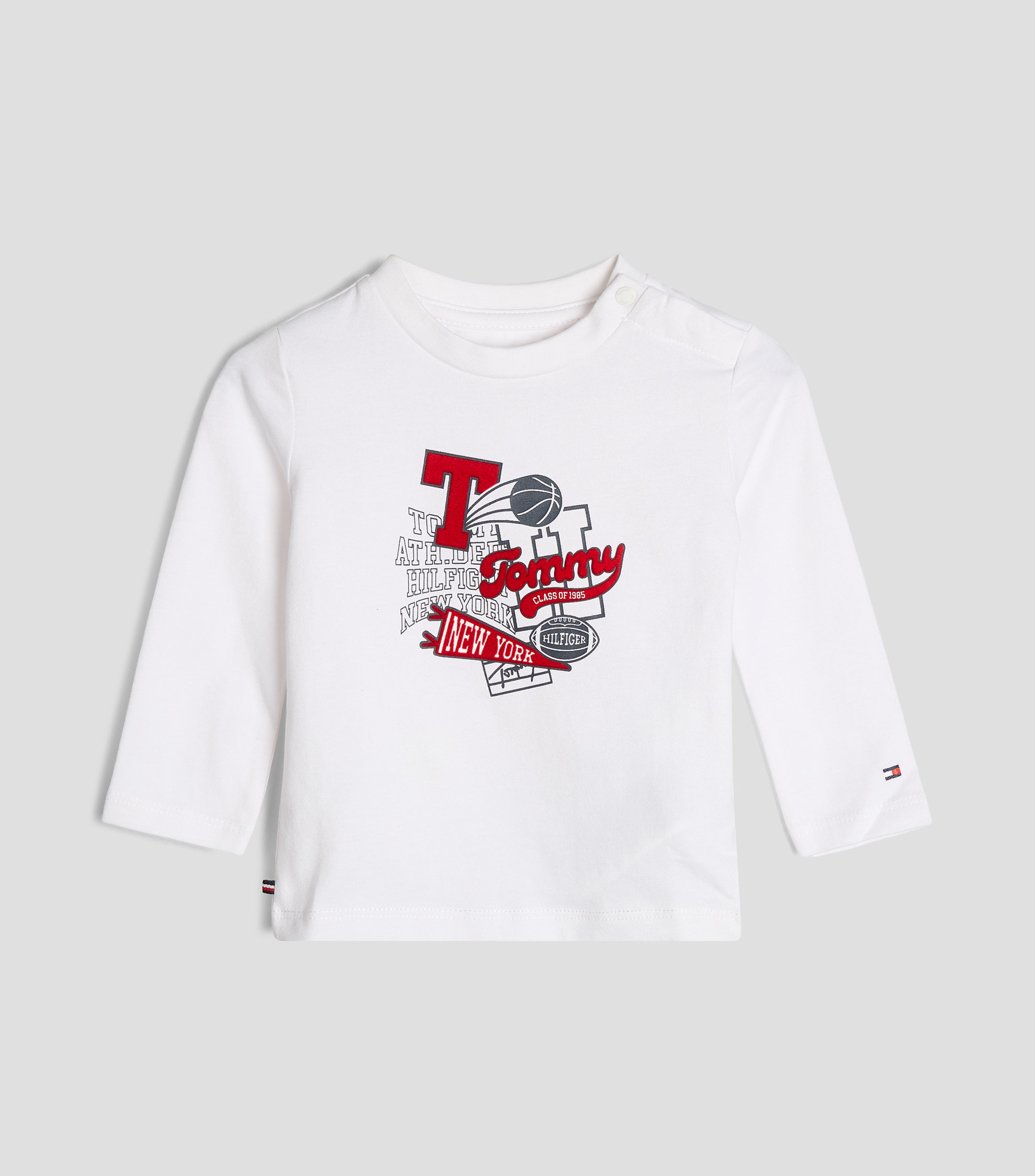 Playera cuello redondo manga larga estampada Bebé