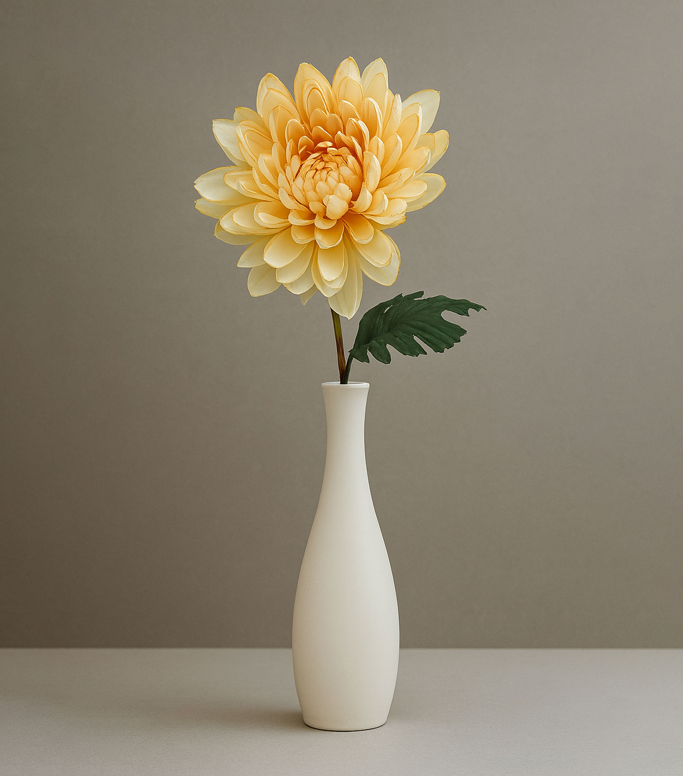 Flor Decorativa Crisantemo Ivory
