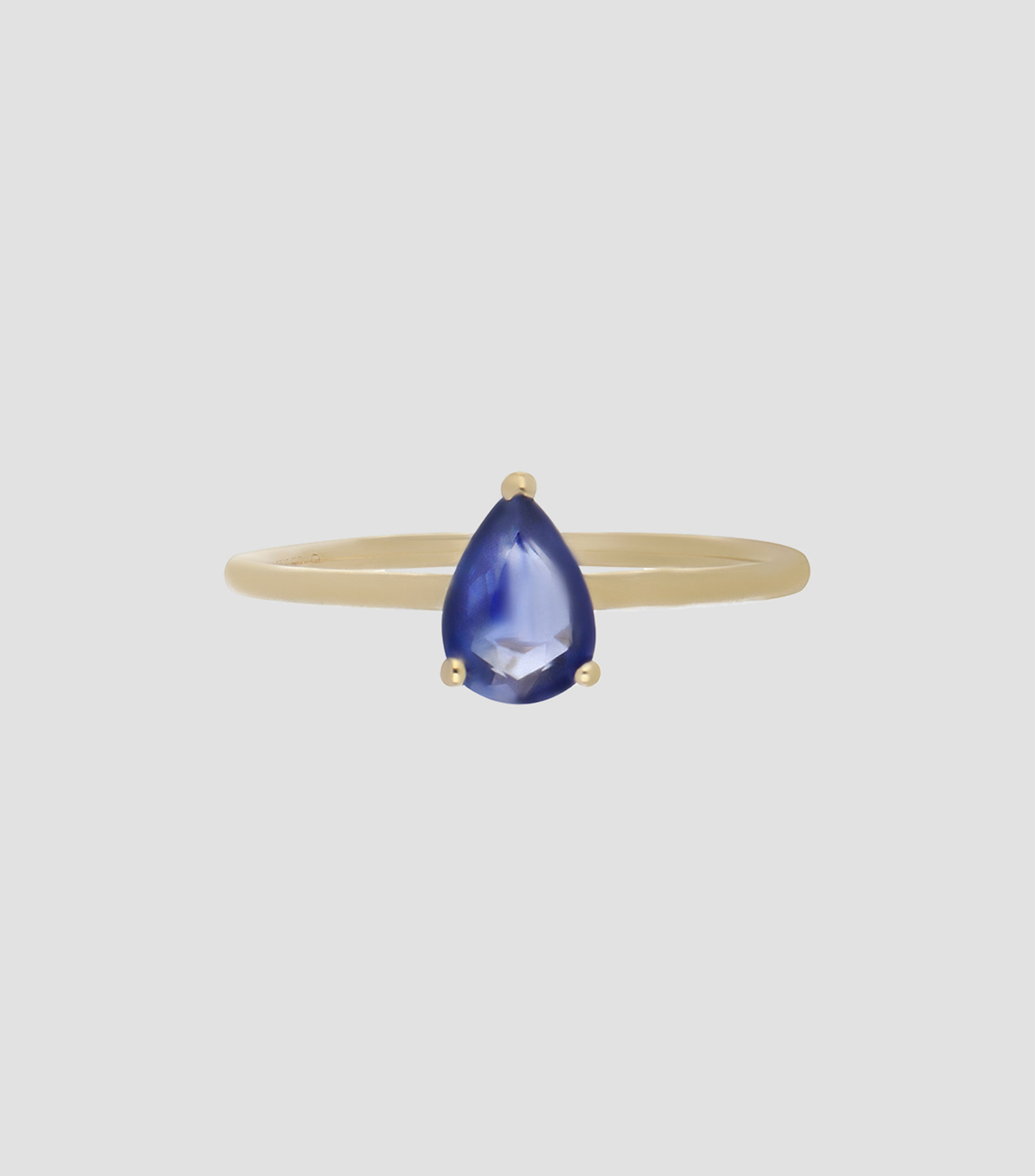 Anillo en oro de 18 kilates con zafiro Mujer