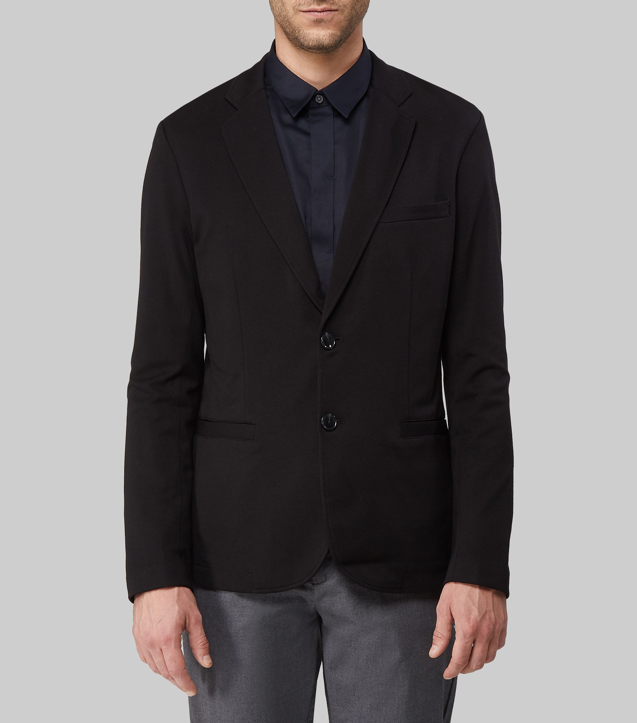 Armani Exchange Blue Viscose Blazer