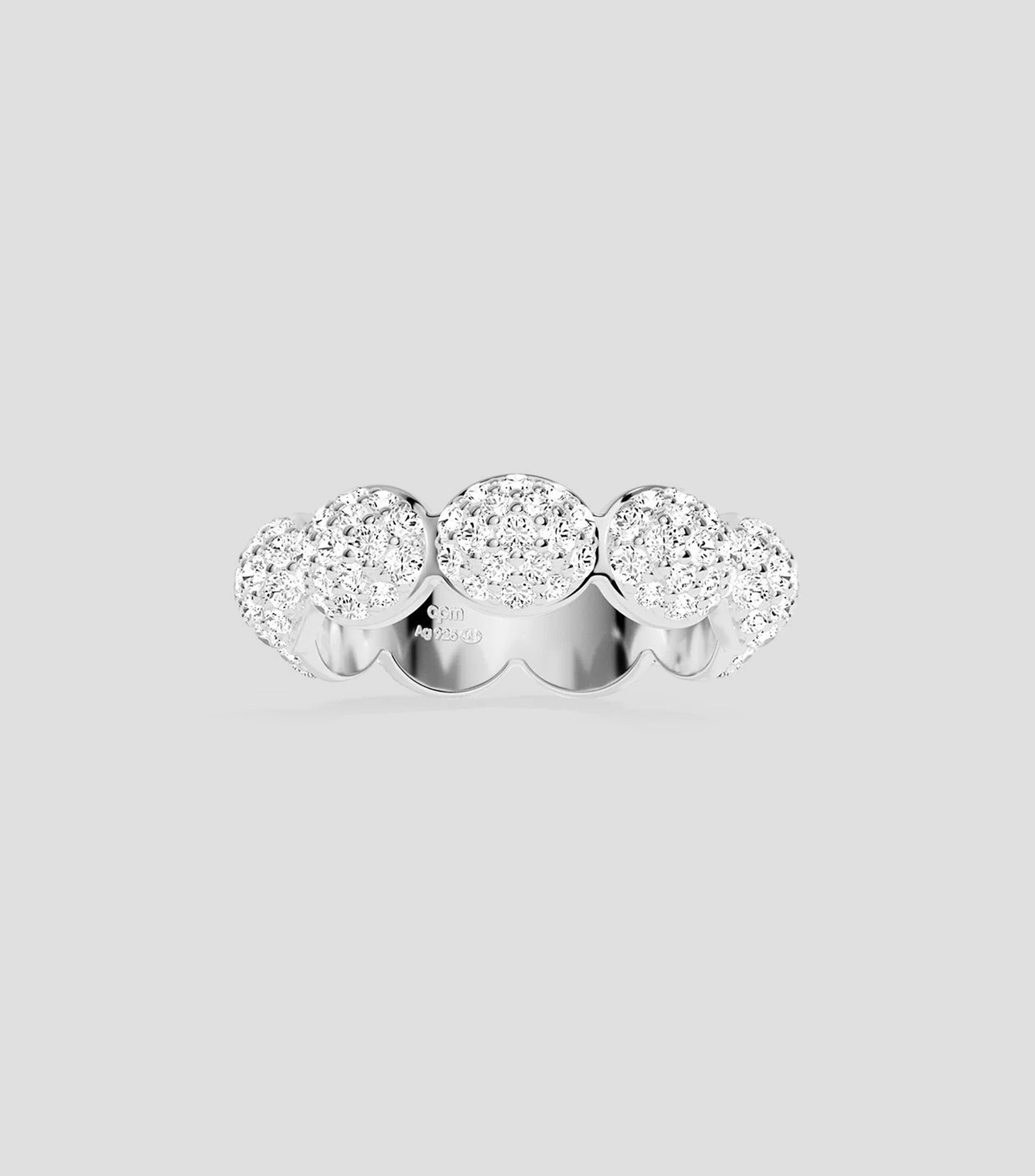 Anillo en plata .925 con incrustación de zirconia Mujer