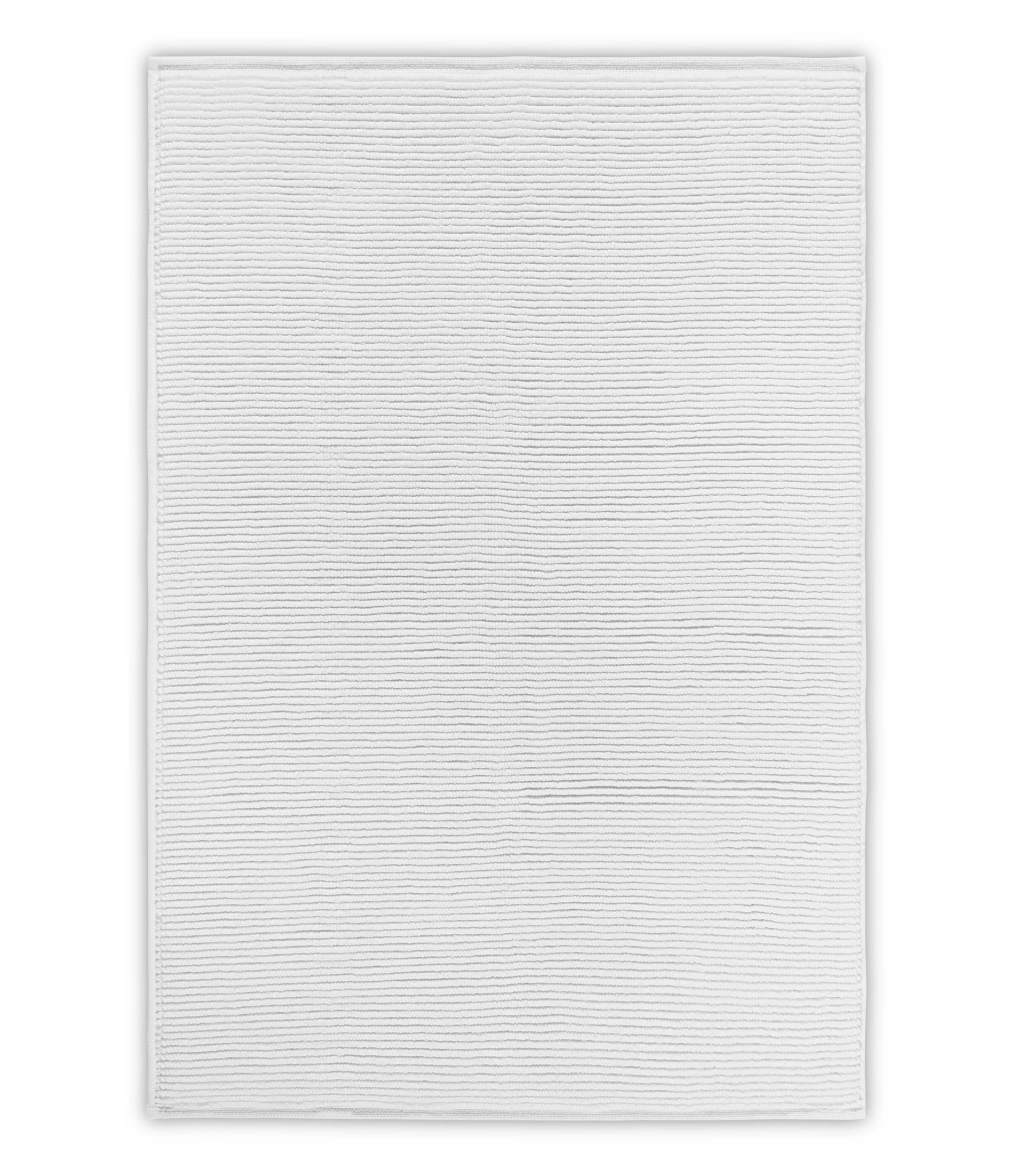 Tapete de Baño Slim Ribbed Blanco rectangular