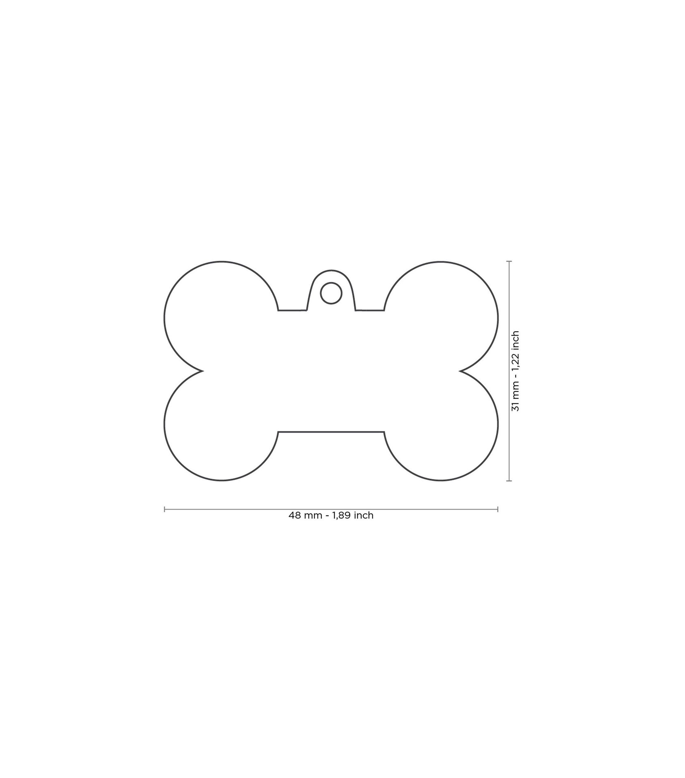 Placa para Mascota Style Hueso en metal