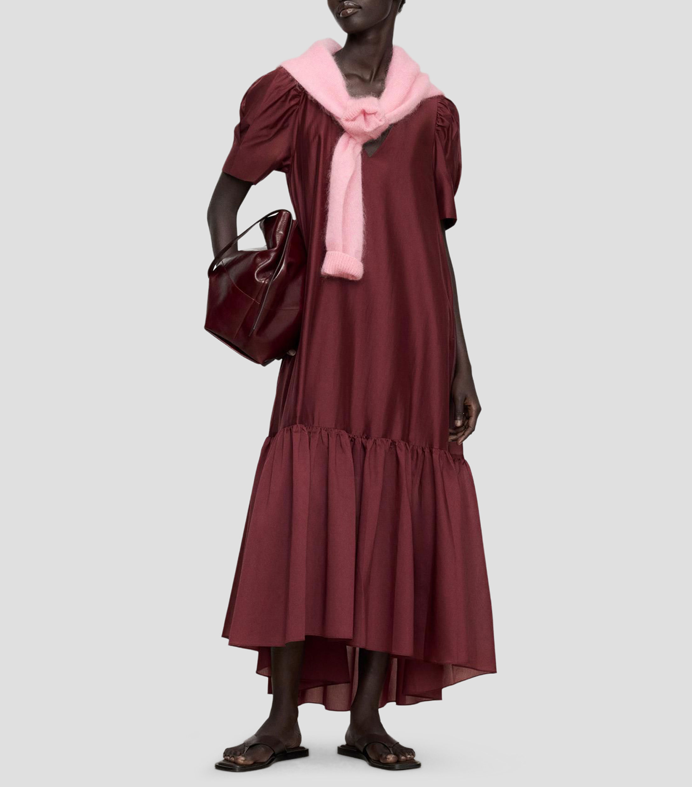Vestido casual largo liso Mujer