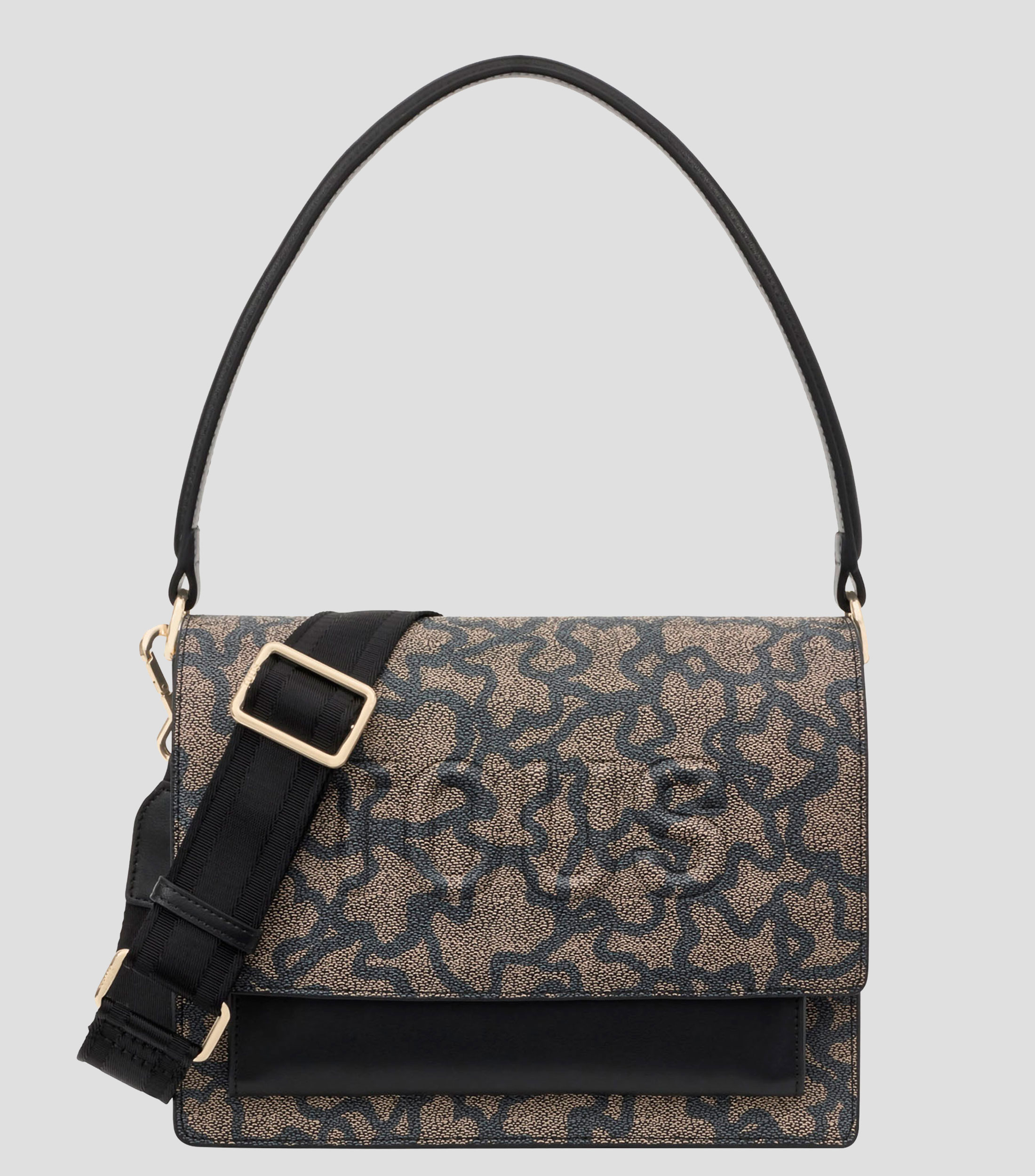 Bolso crossbody negra Kaos Icon monogram Mujer