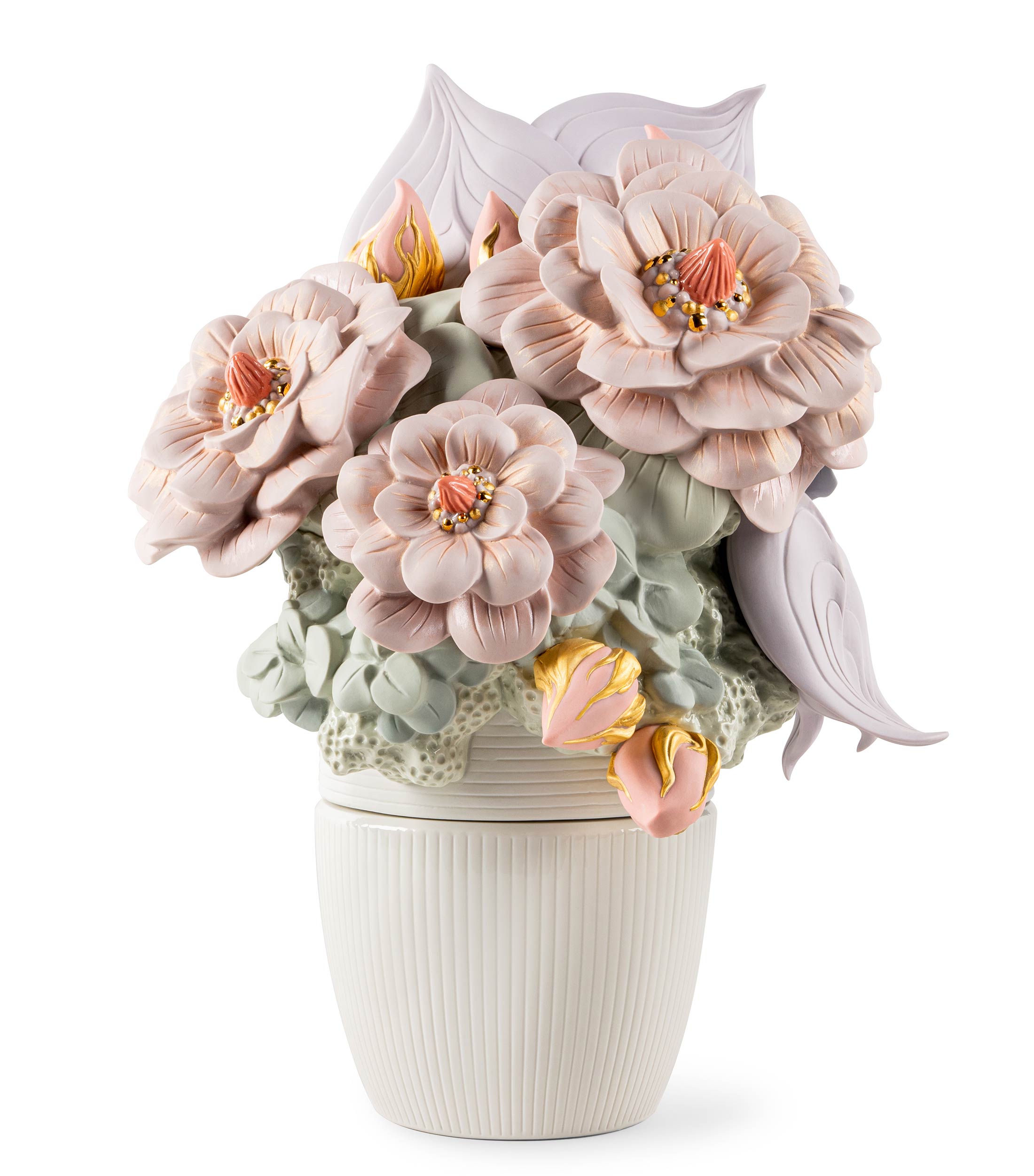 Jarron decorativo con rosas