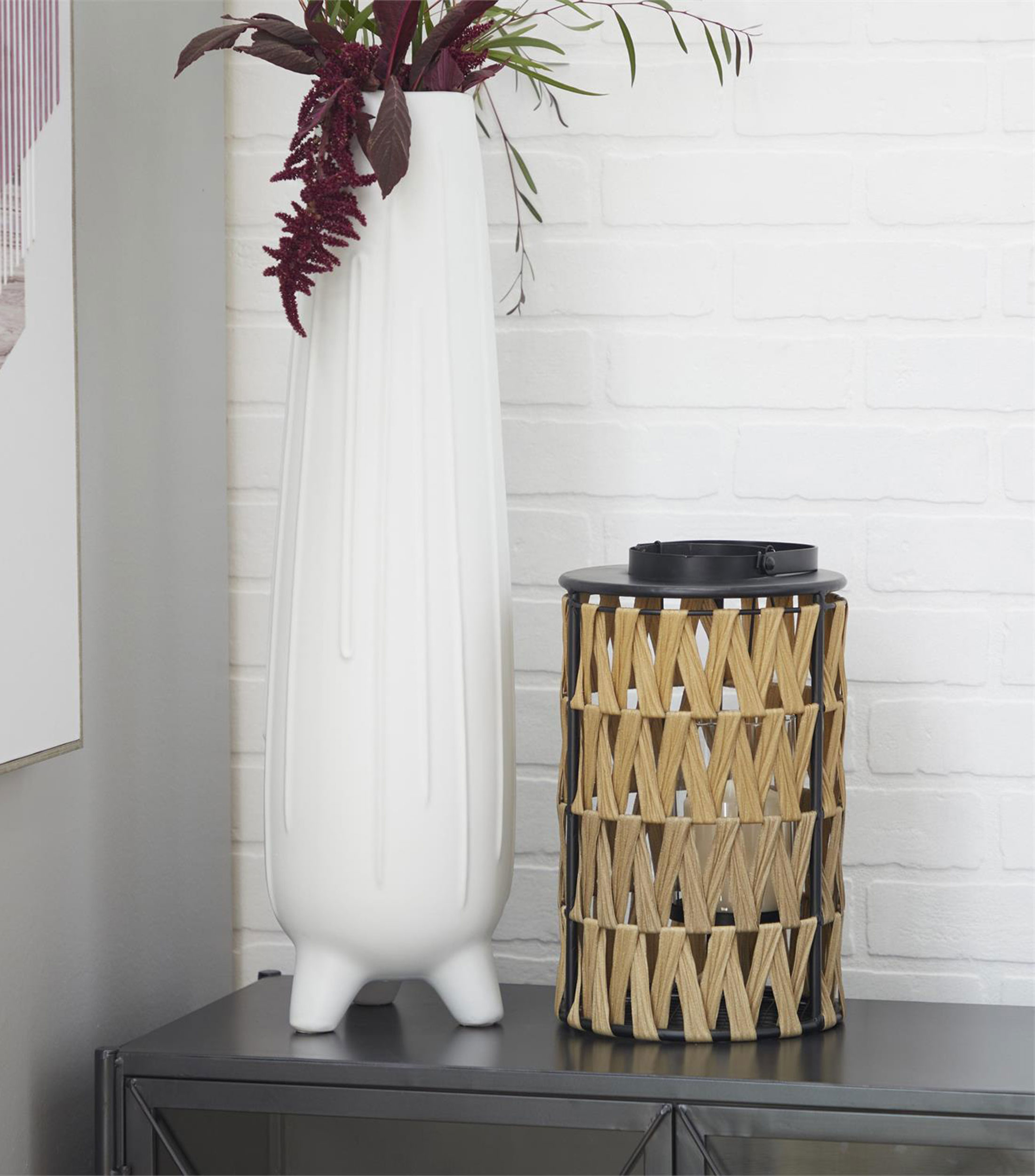 Linterna decorativa en ratán