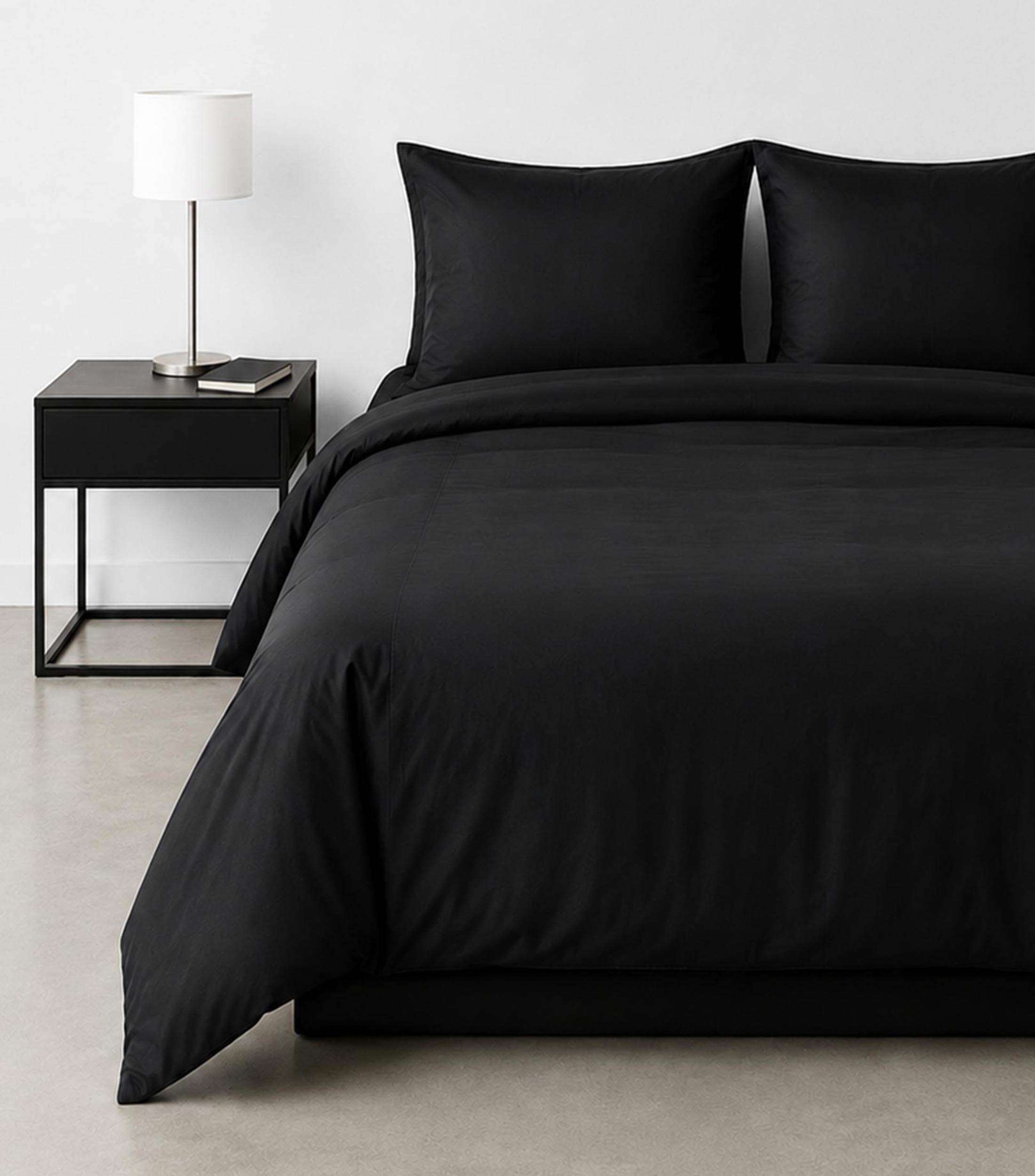 Juego de funda para duvet King size en algodón obsidiana